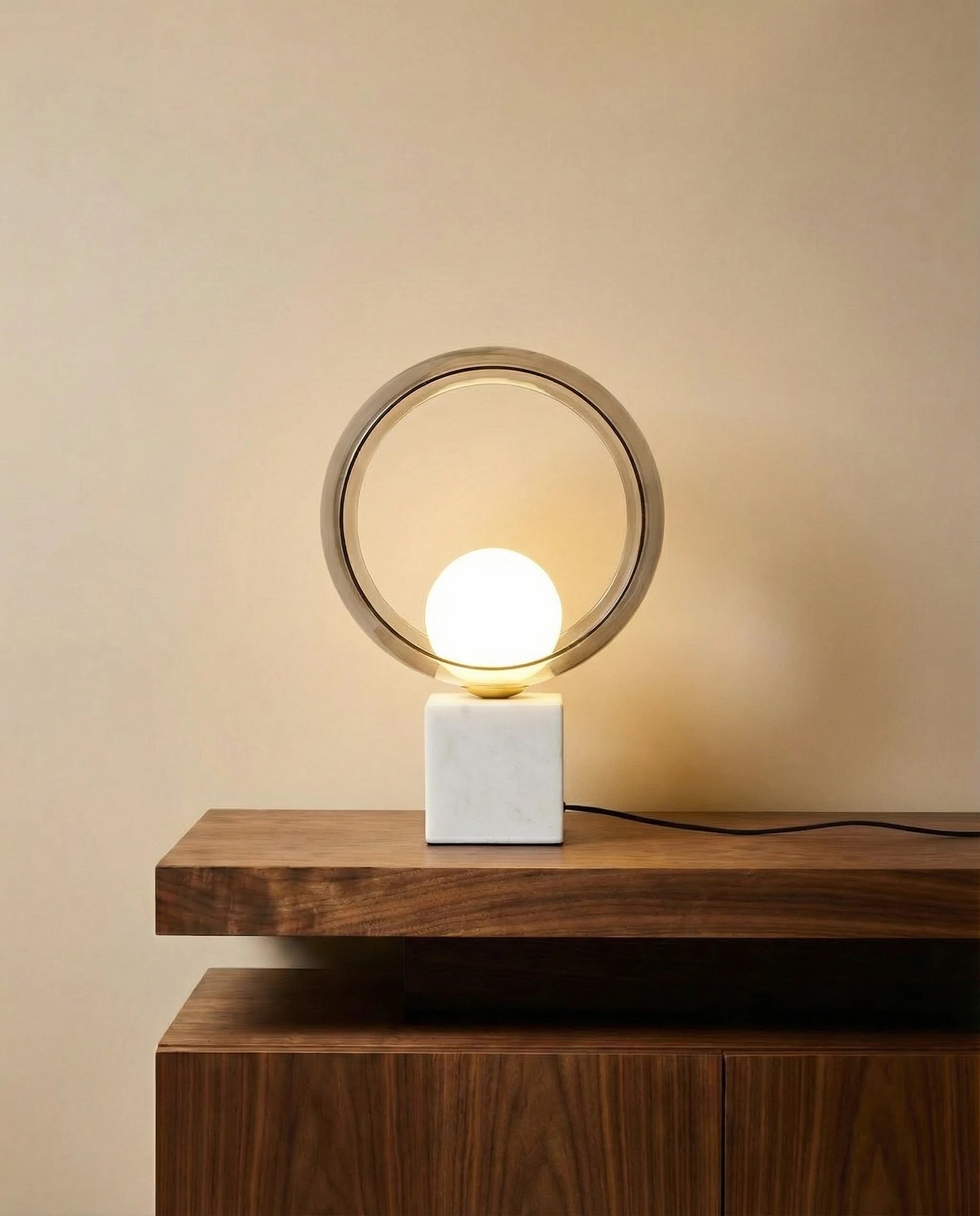 Cove Glass Ring Table Lamp