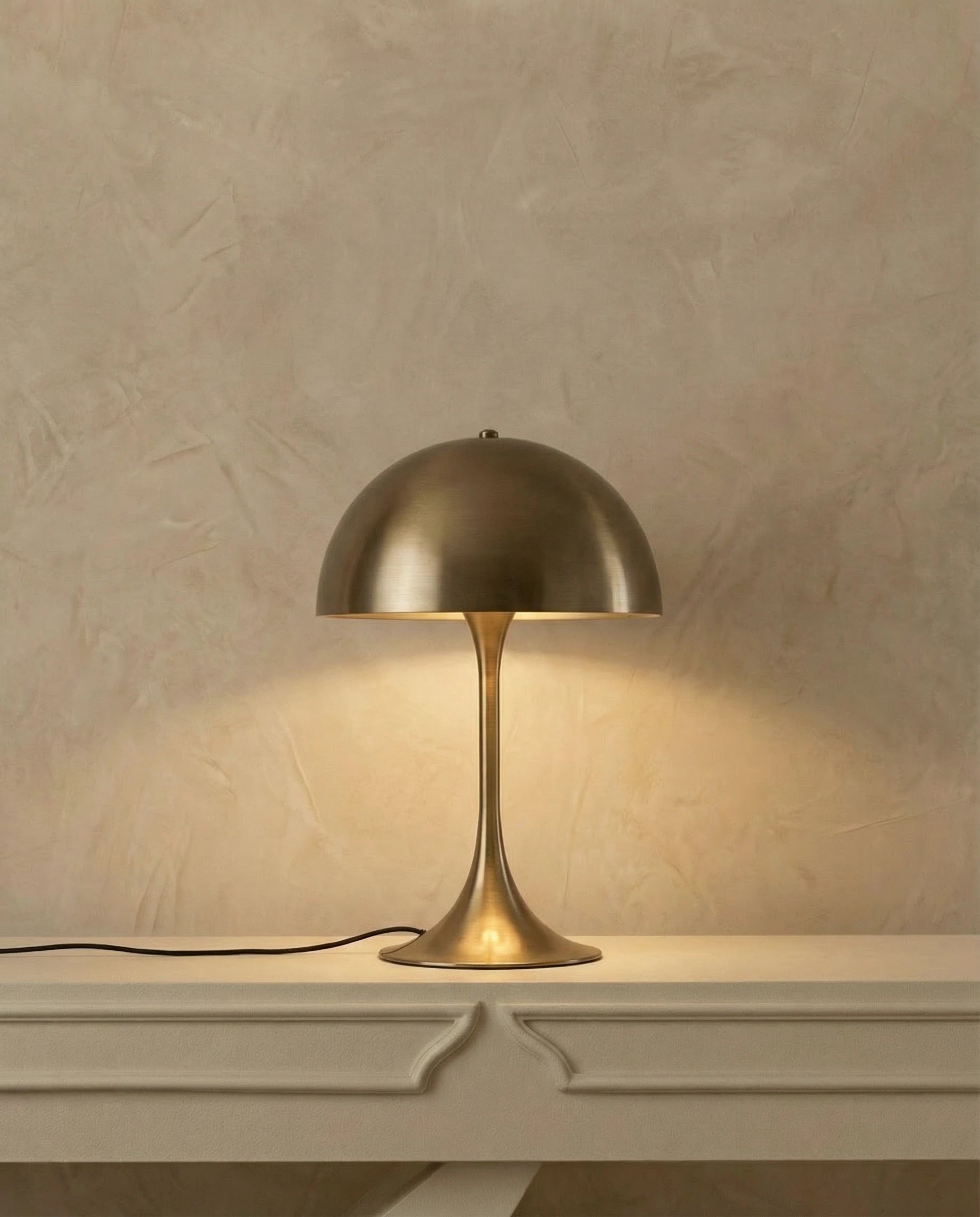 Danish Dome Brass Table Lamp Verner Panton Inspired