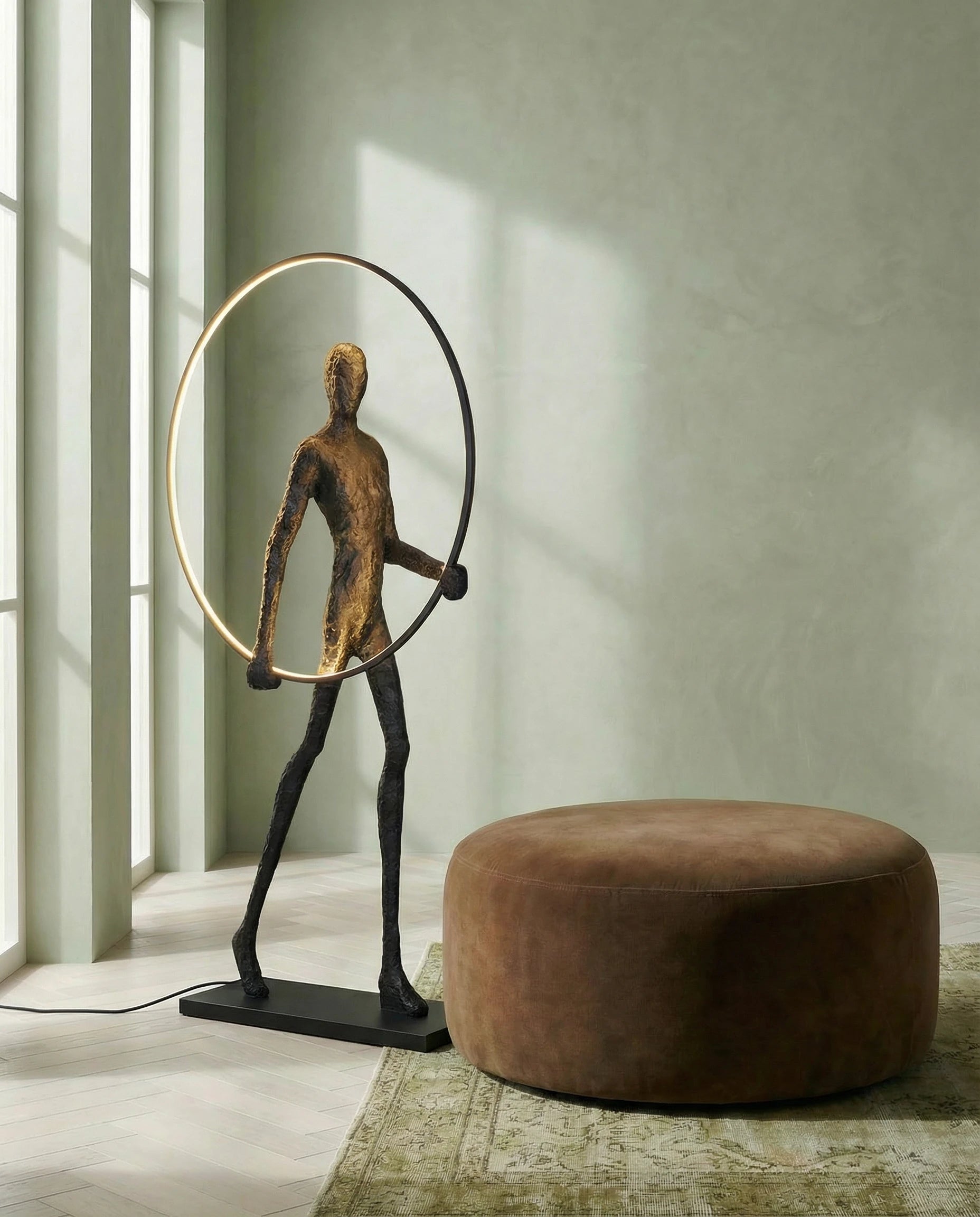Decorative Humanoid Sculpture Floor Lamp