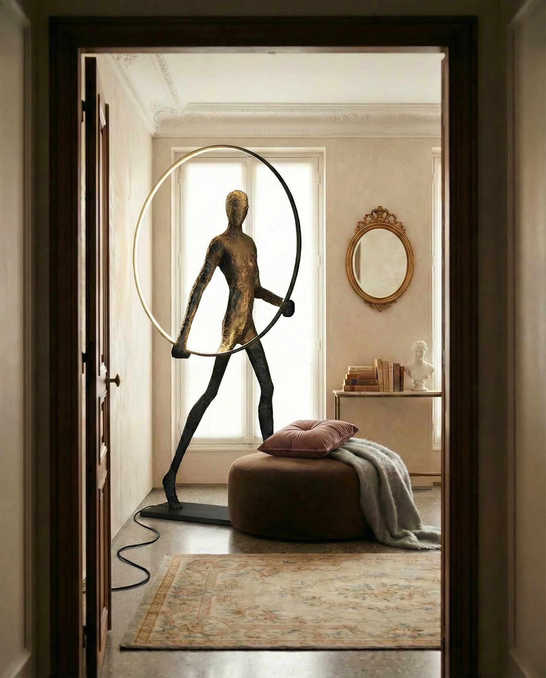 Decorative Humanoid Sculpture Floor Lamp