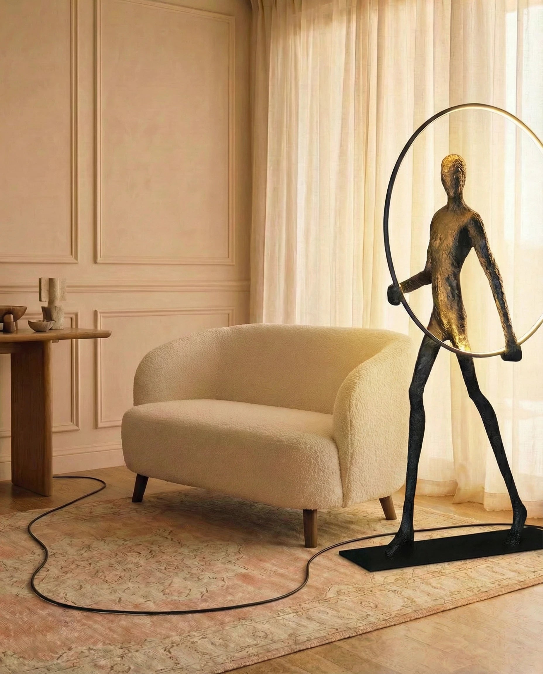 Decorative Humanoid Sculpture Floor Lamp
