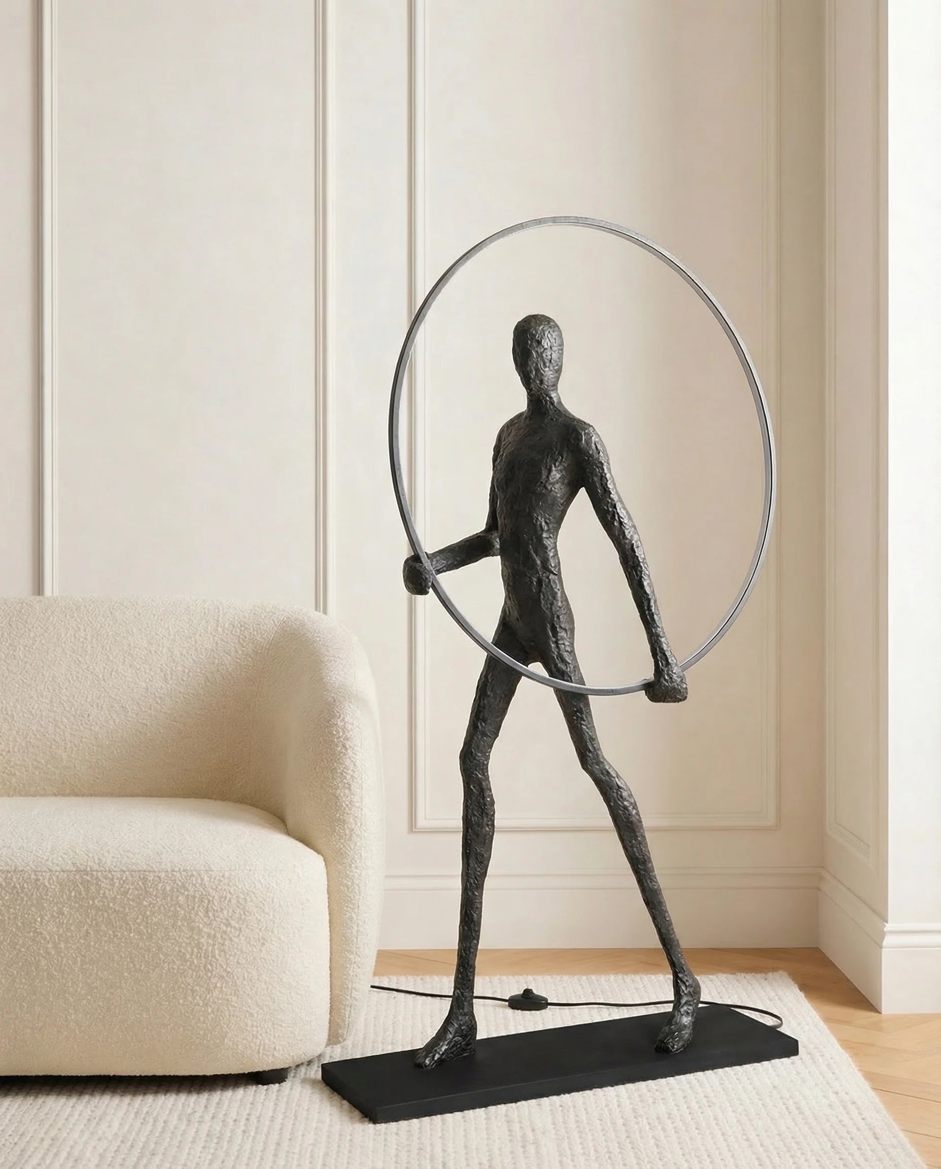 Decorative Humanoid Sculpture Floor Lamp