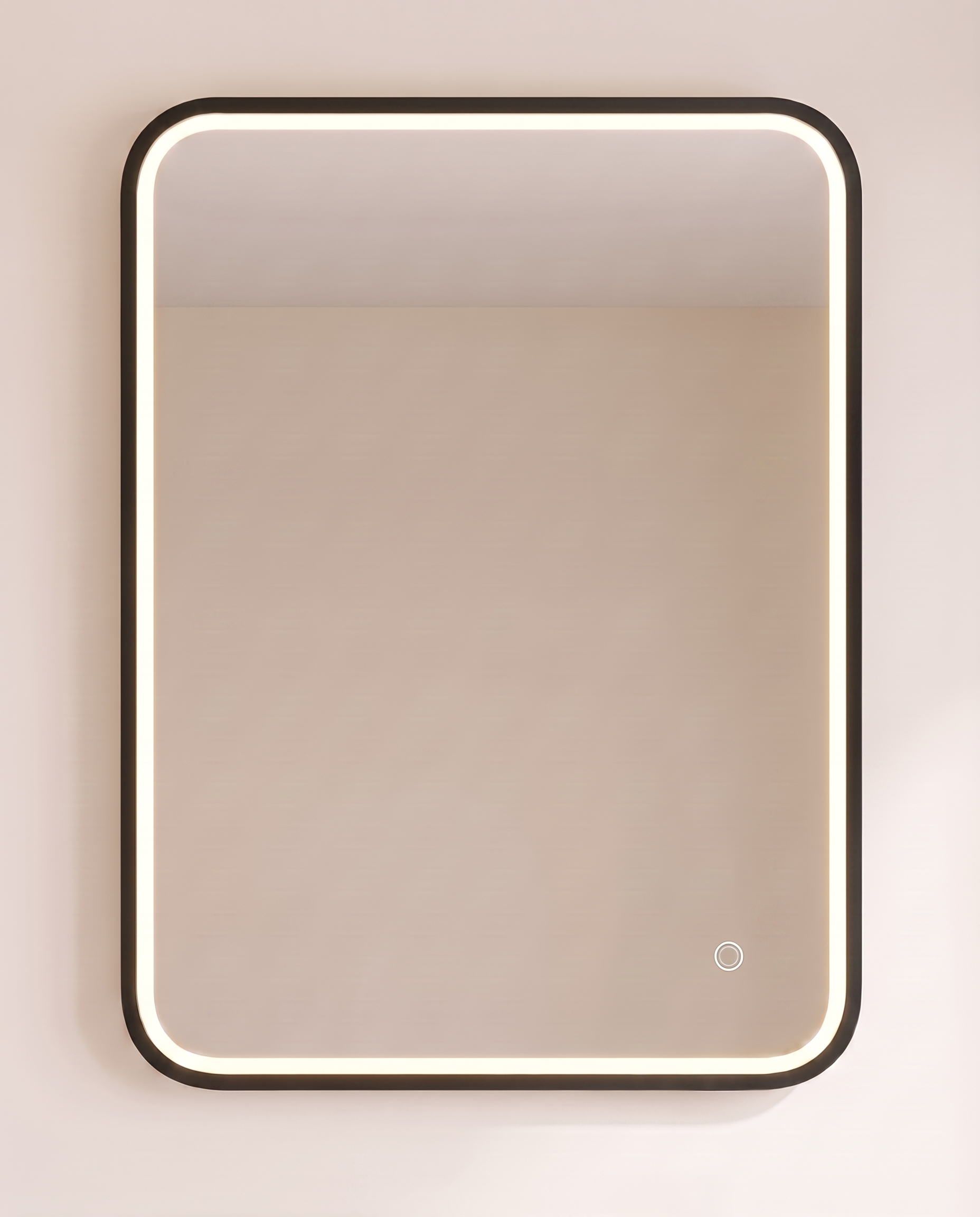 Deluxe Black Inner Frame LED Rectangular Vanity Wall Mirror