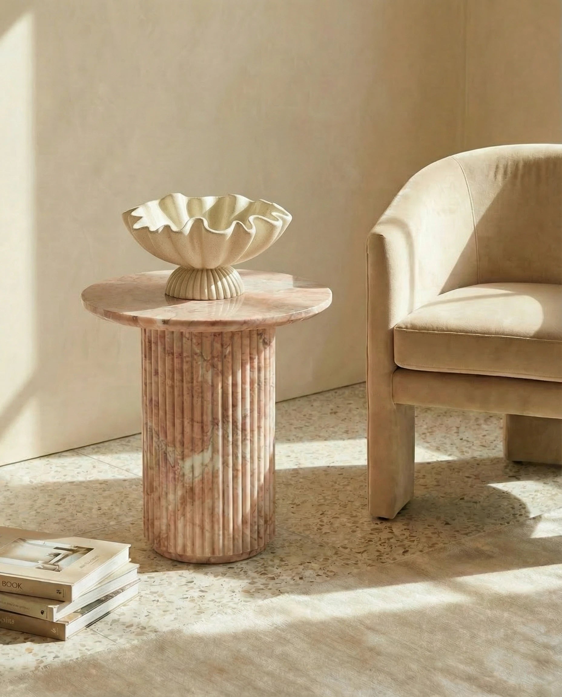 Demi Fluted Ceramic Decorative Dish