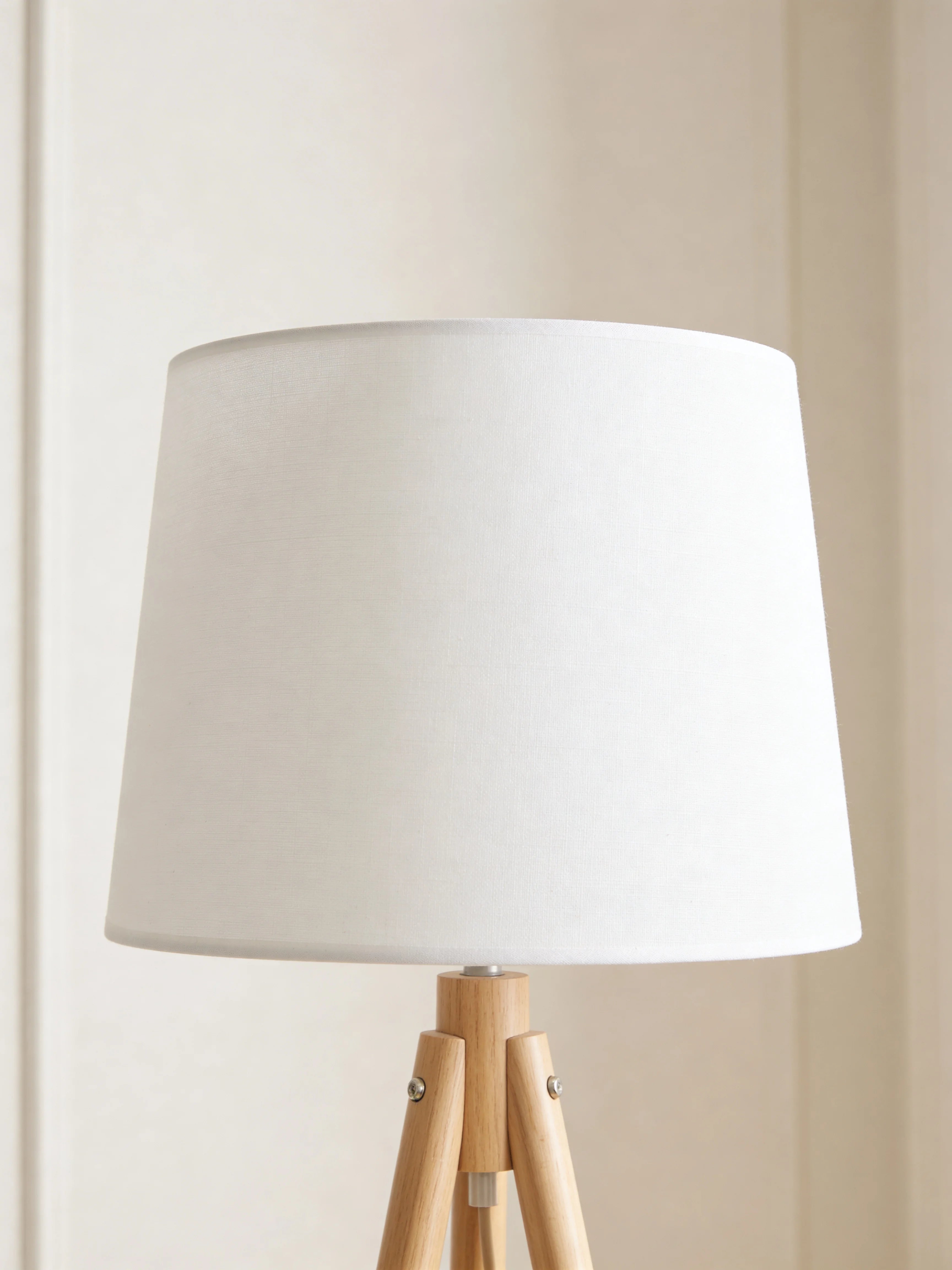 Elania Light Wood Tripod Floor Lamp