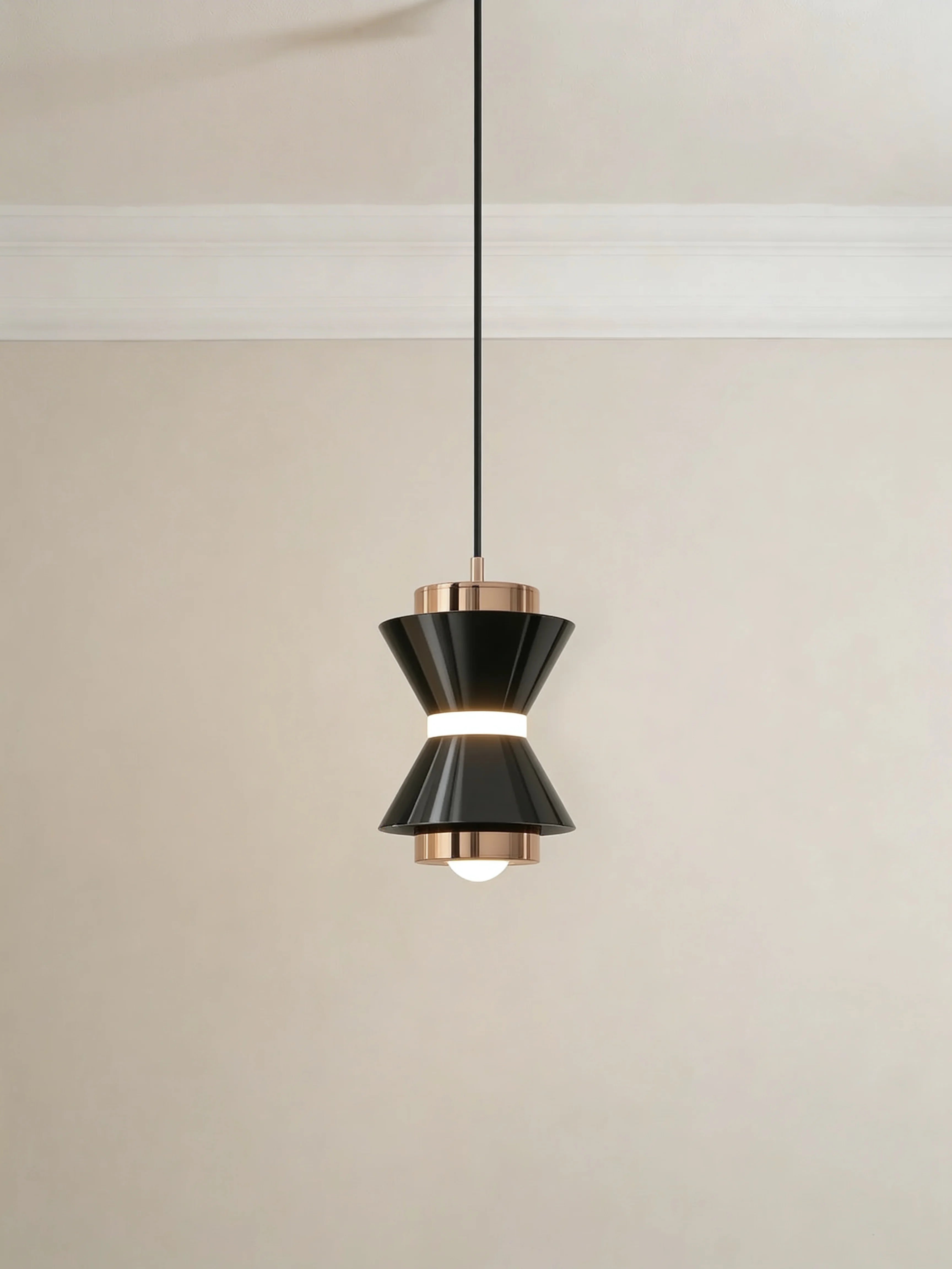 Euro Black & Brass Pendant Lamp