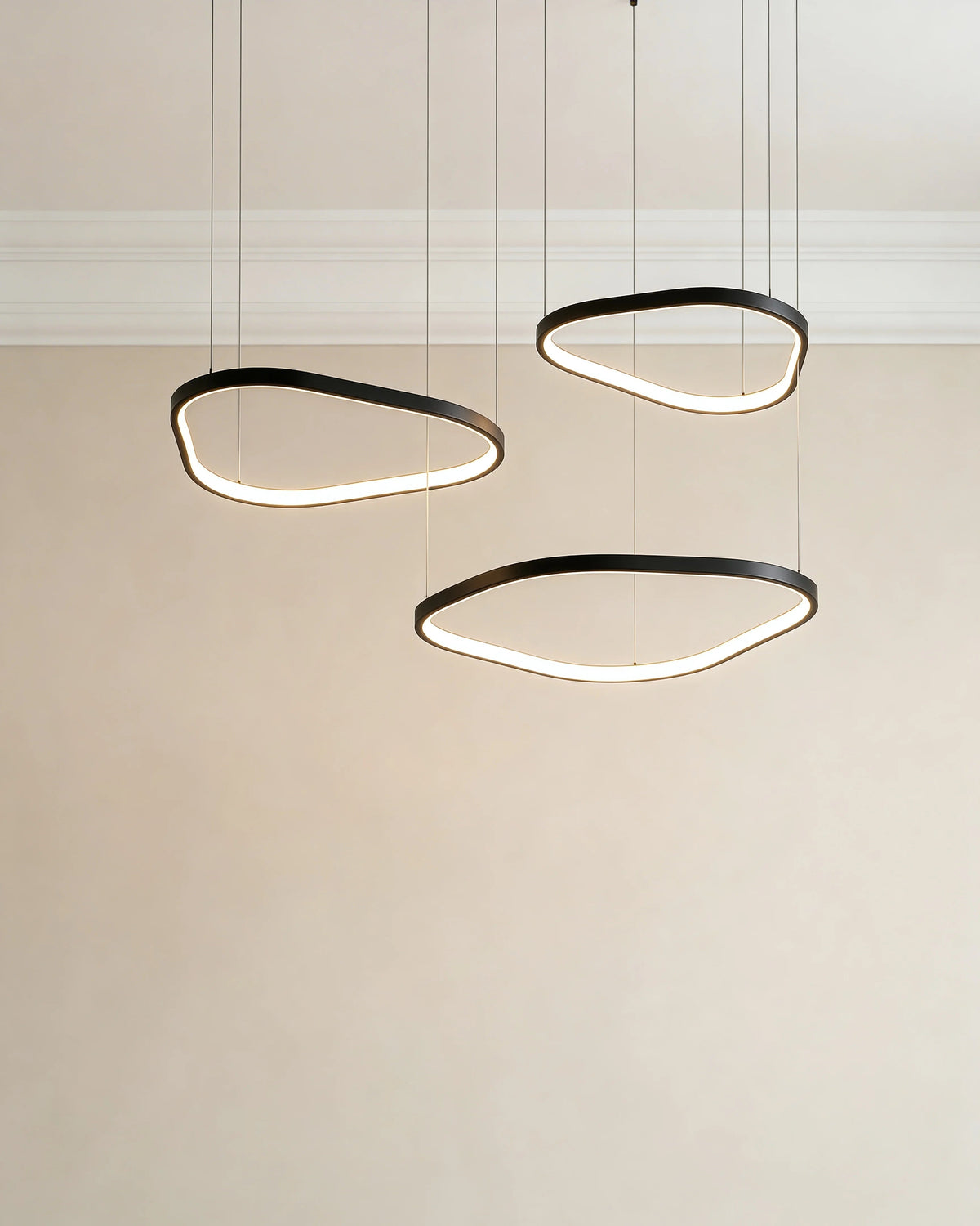 Black triangle ceiling lamp