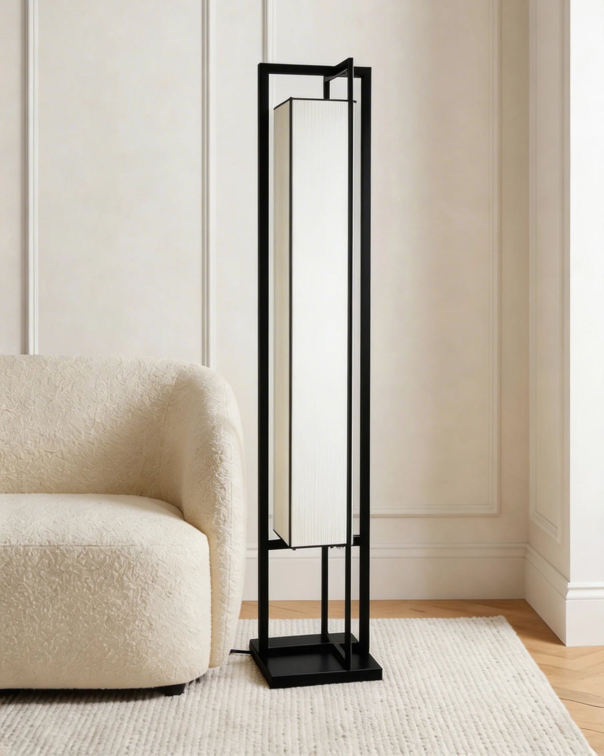 Geometric stained glass floor lamp