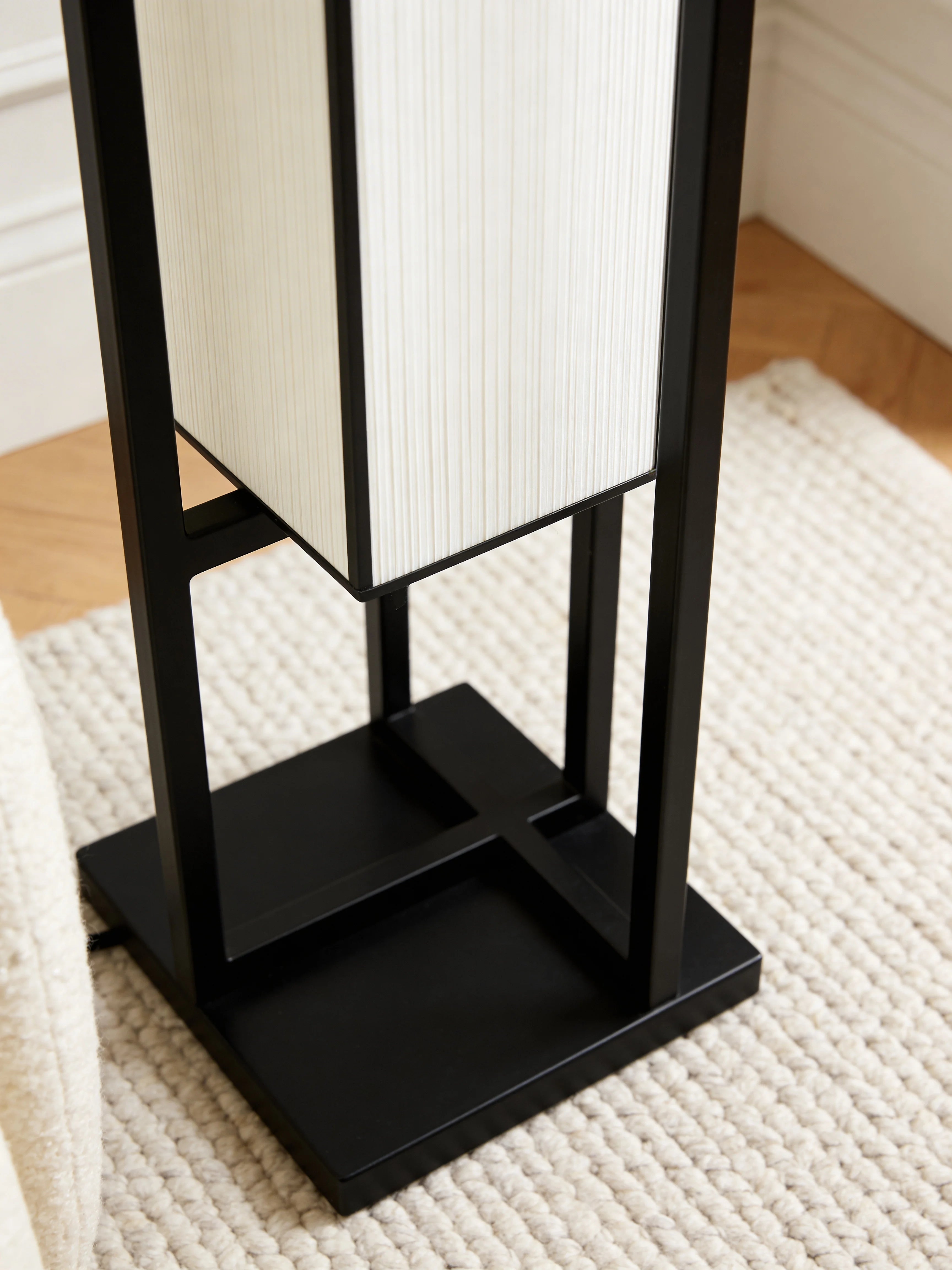 Geometric Floor Lamp with Stained Glass Shade