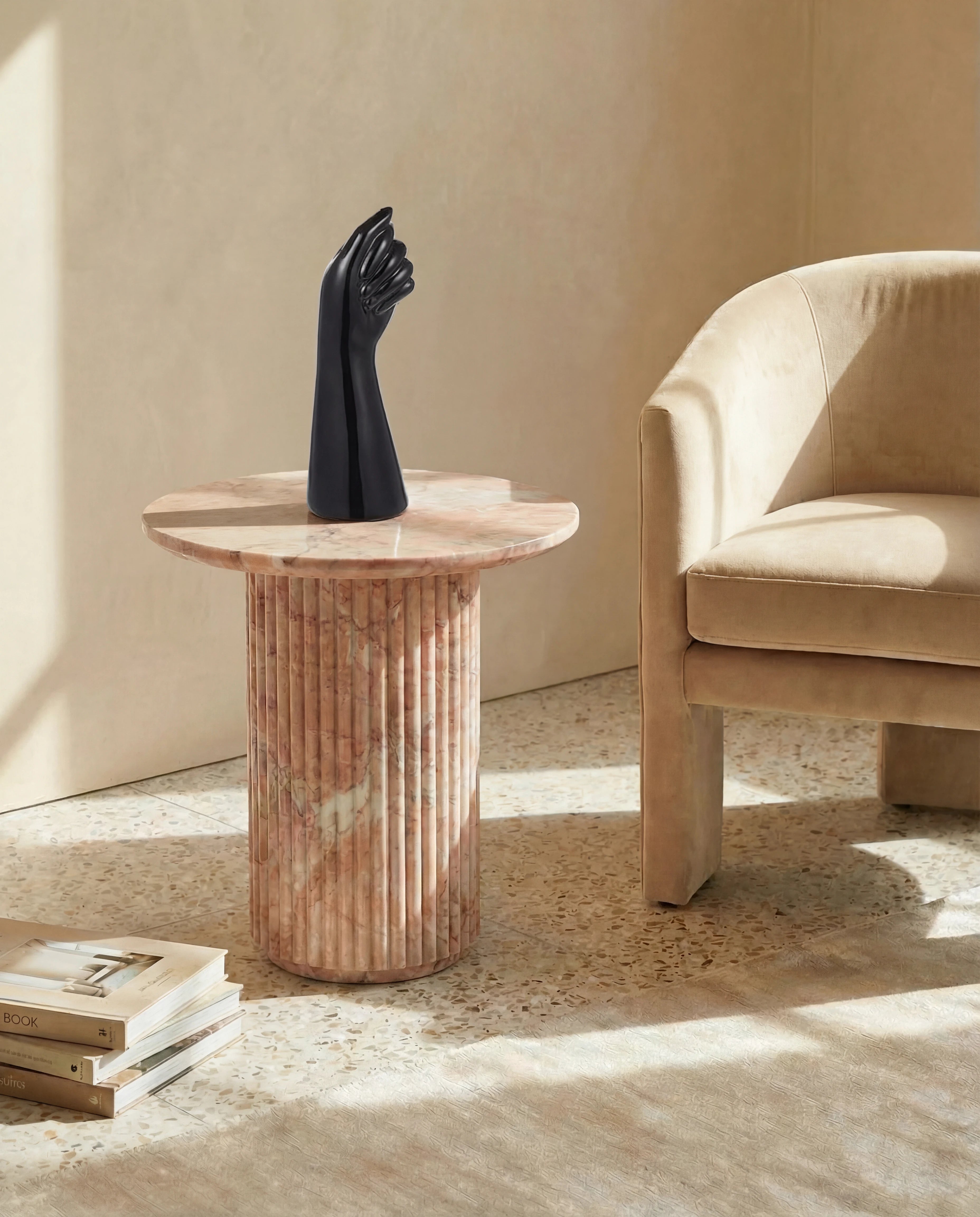 Gesture Black Ceramic Human Arm Flower Vase