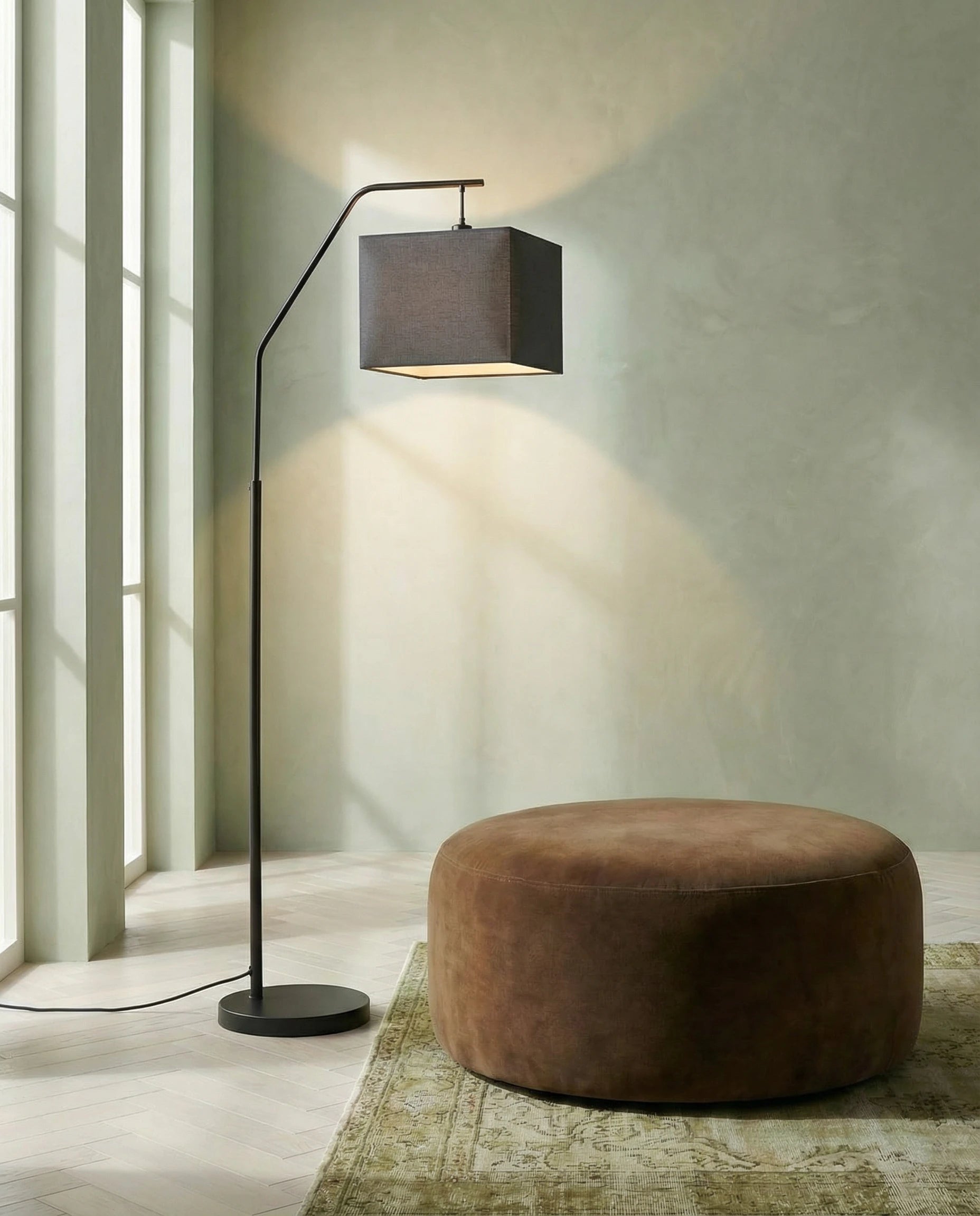 Hercules Industrial Black Standing Lamp