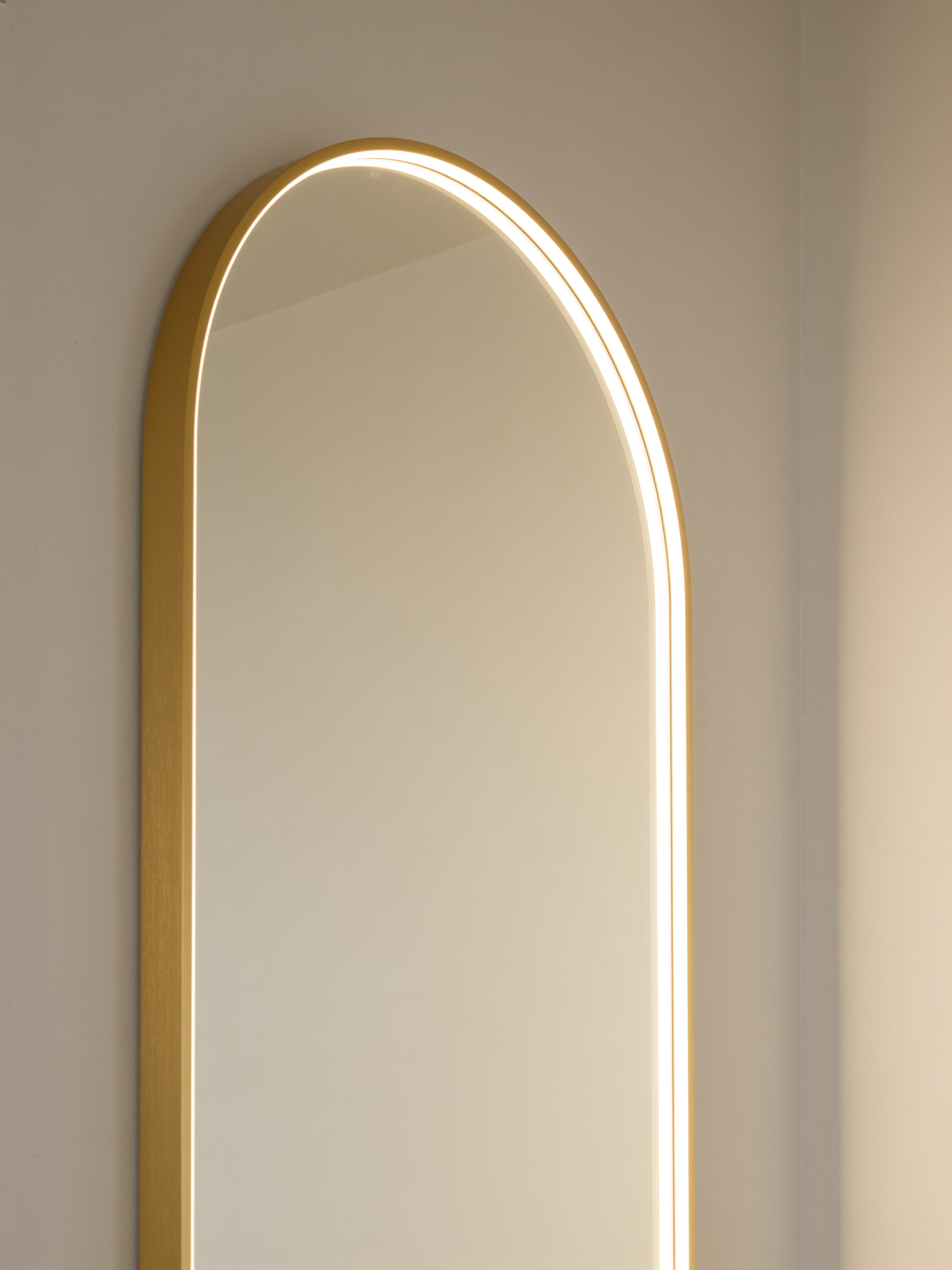 Iris Golden Inner Frame LED Arch Mirror