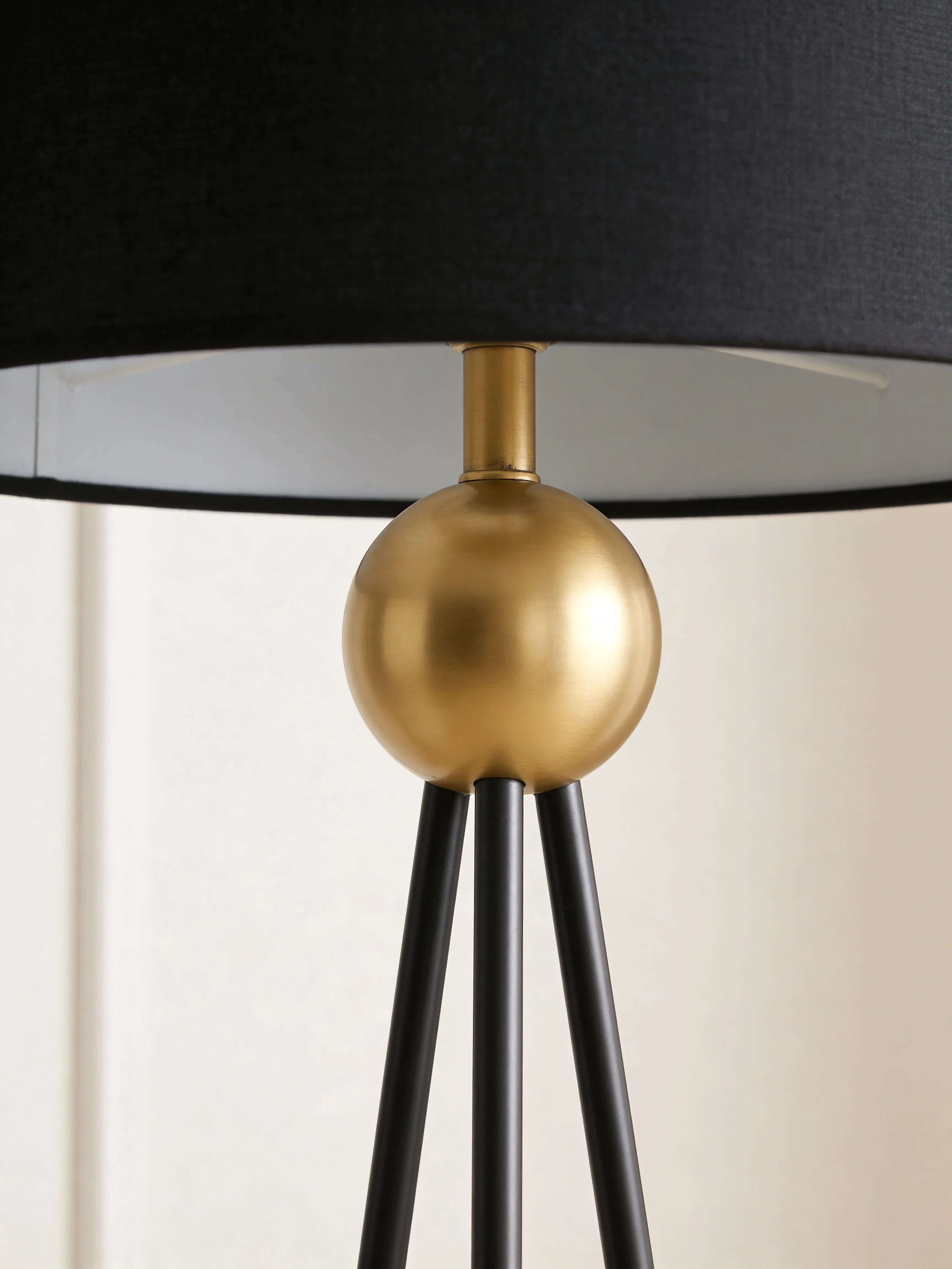 Janice Black & Gold Tripod Floor Lamp