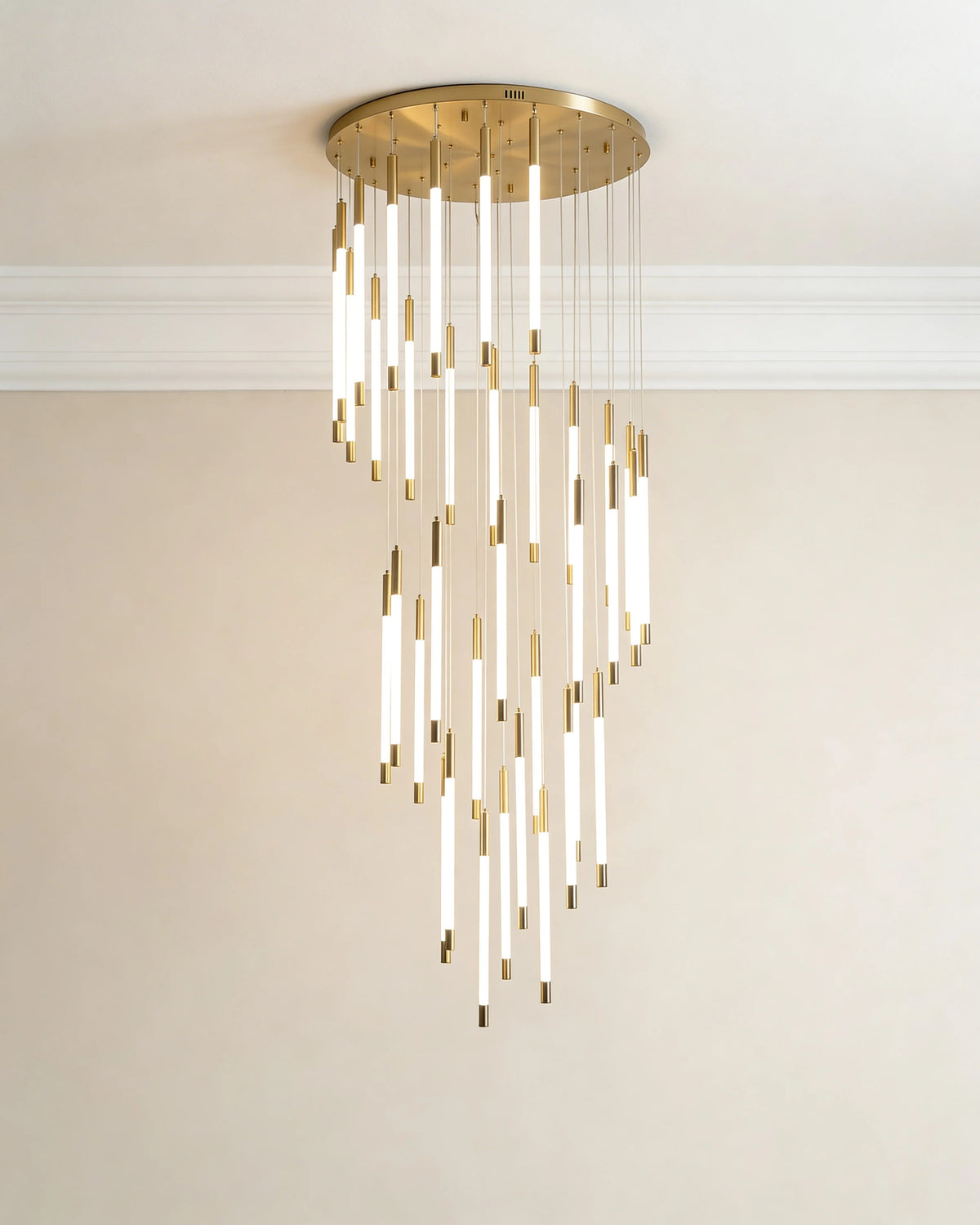 High-hanging entryway ceiling light