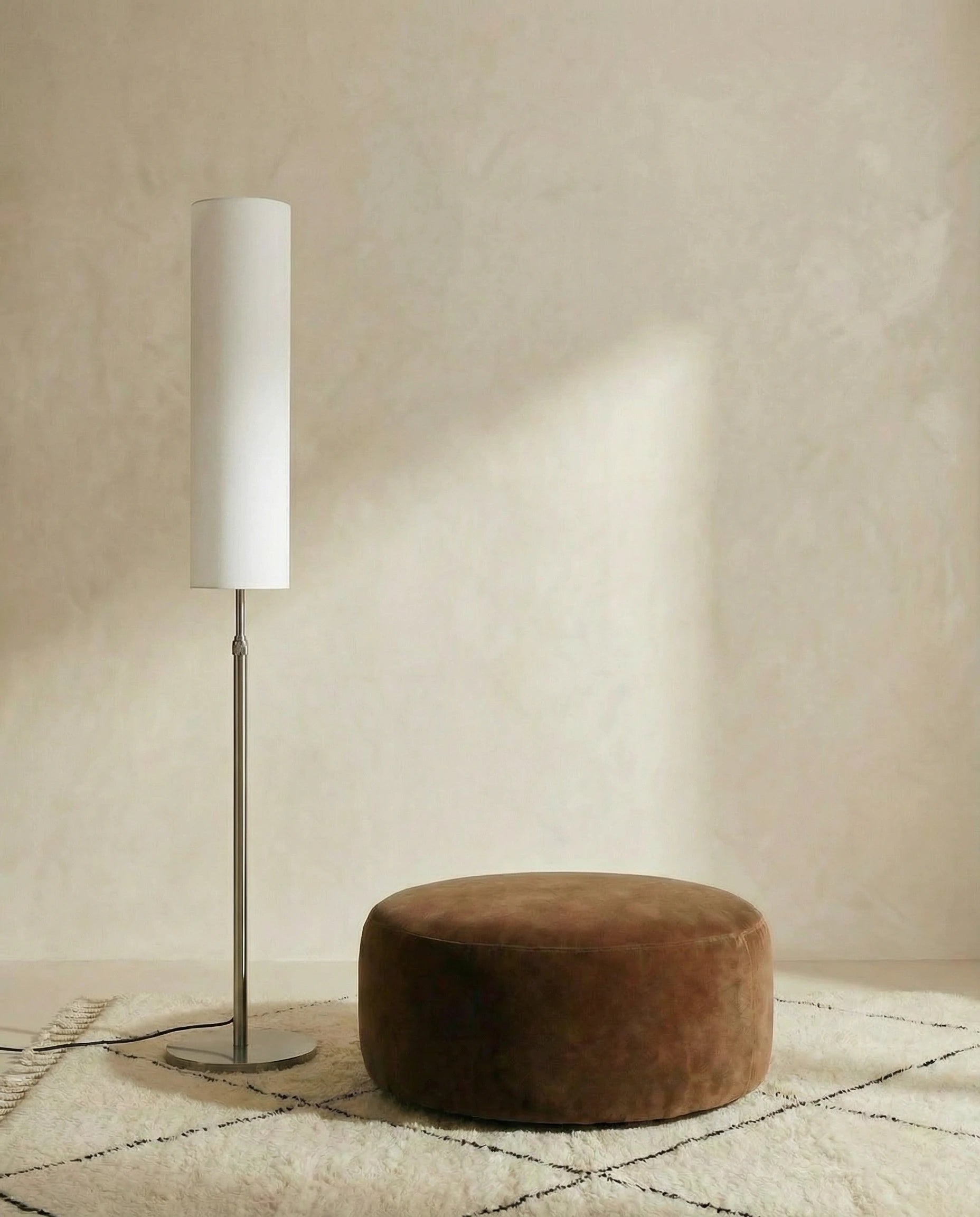 Japandi Cylindrical Floor Lamp