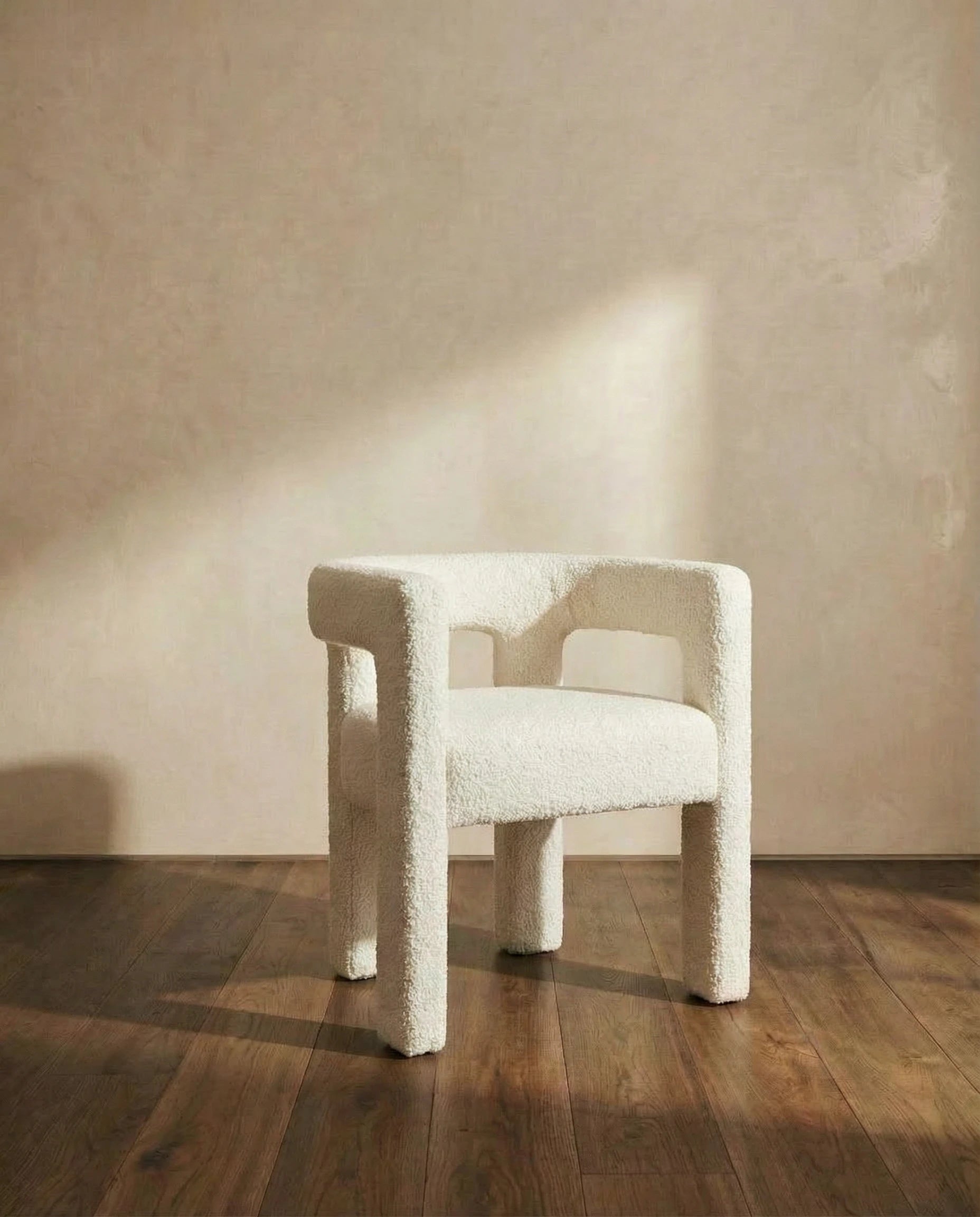 Liza Ivory Boucle Accent Chair