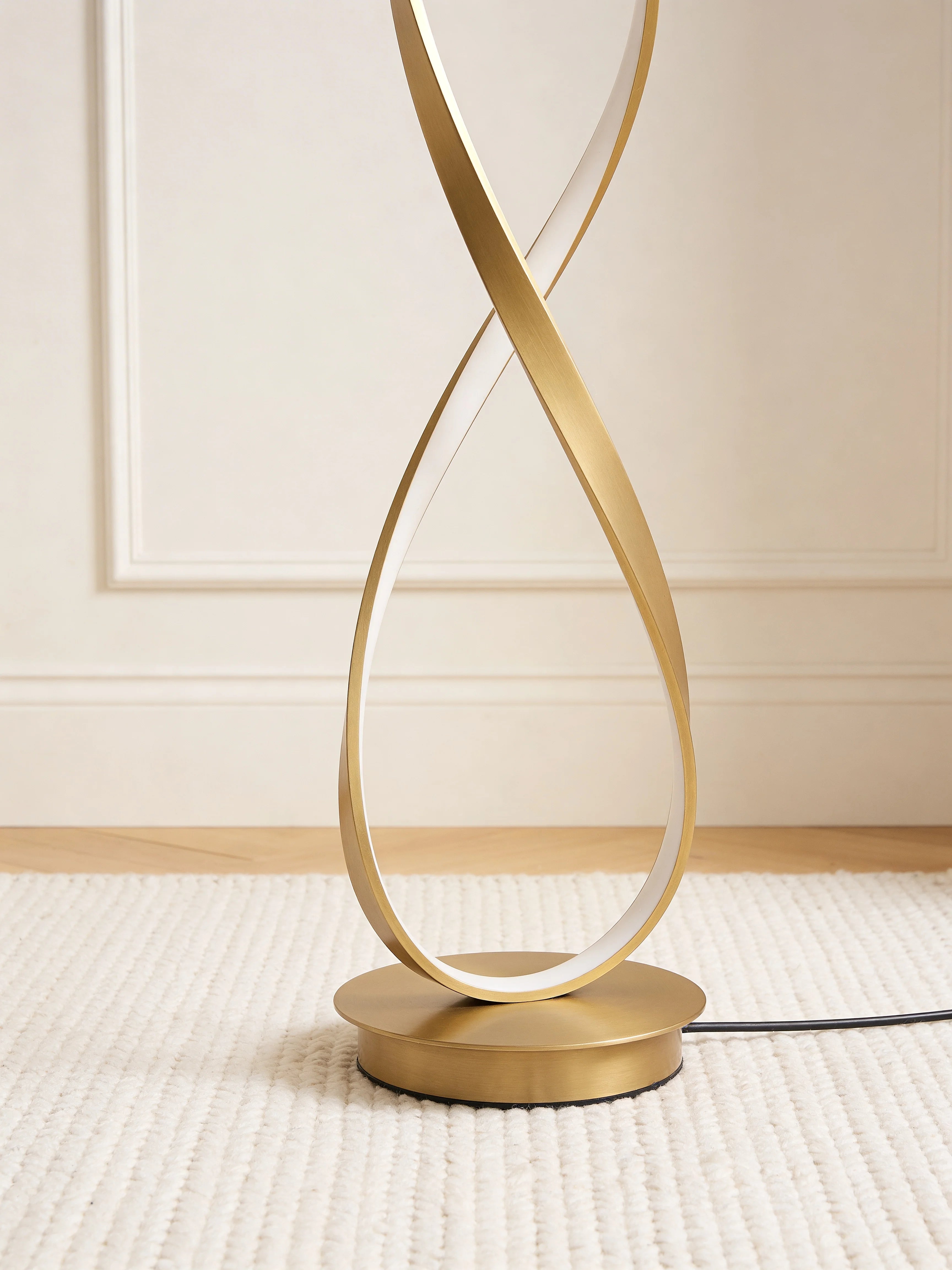 Luca Gold Spiral Aesthetic Floor Lamp