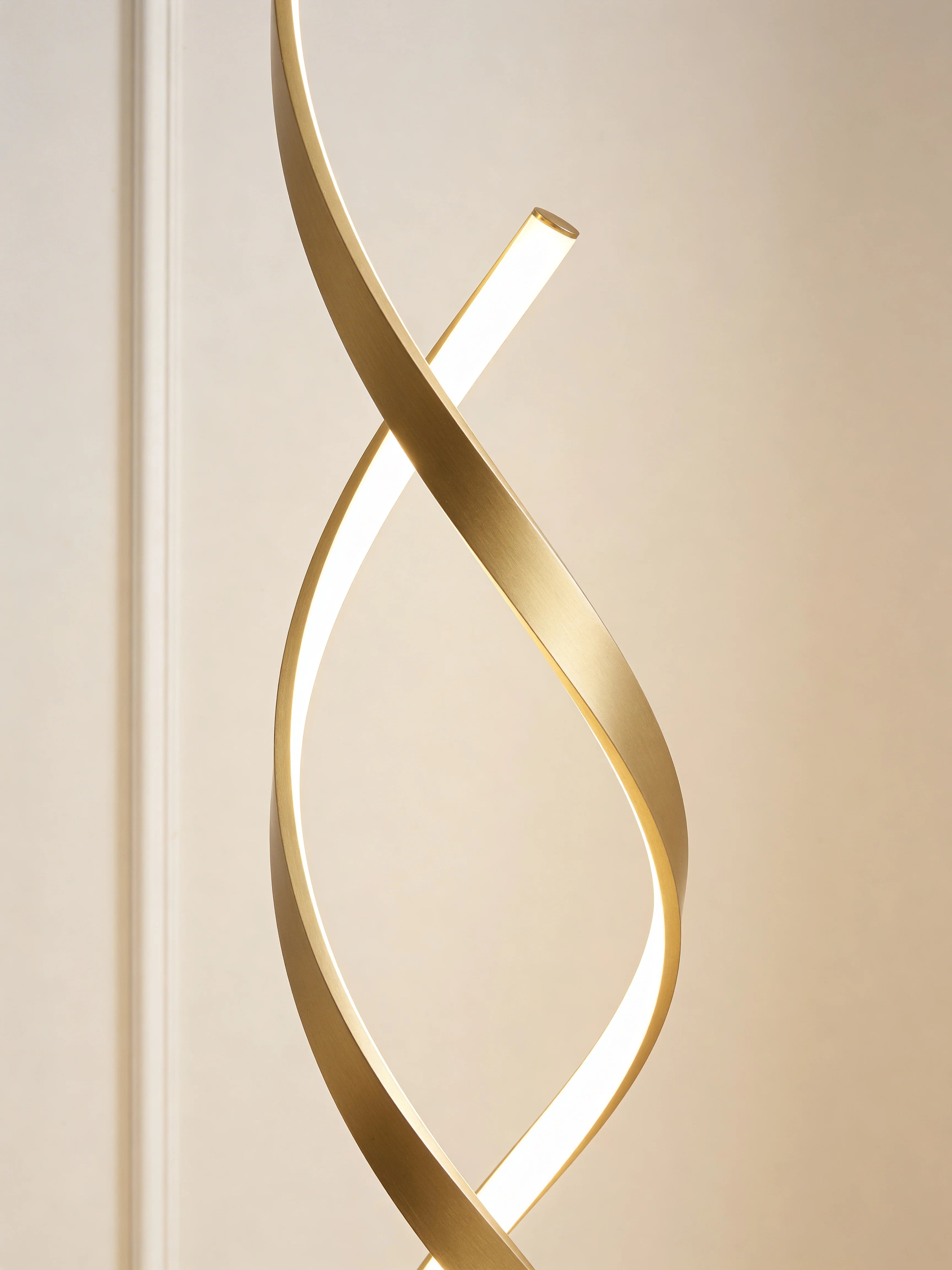 Luca Gold Spiral Aesthetic Floor Lamp