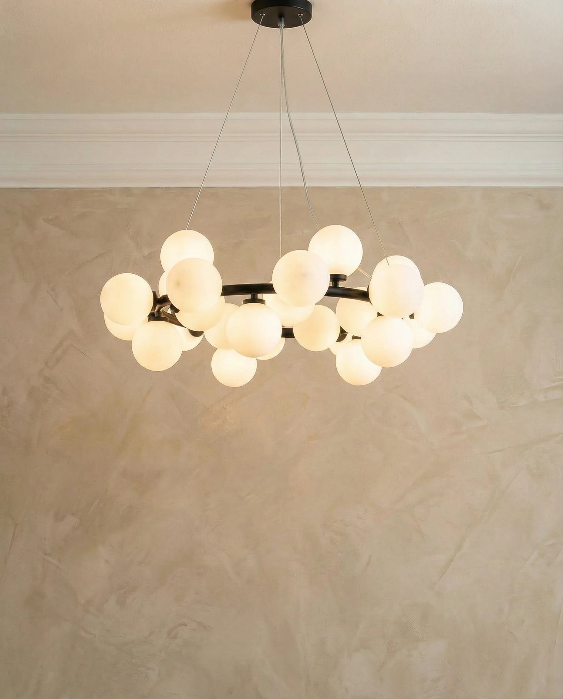 Luxury Frosted Glass Globe Chandelier