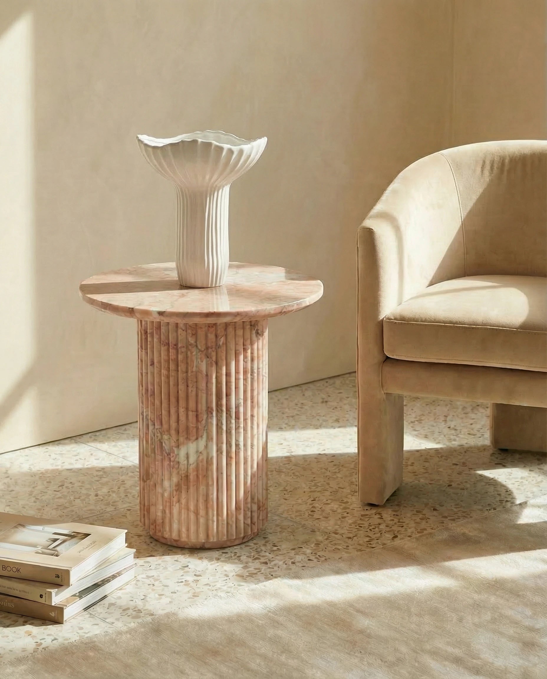Maren Sculpted Sea Shell Ceramic Vase