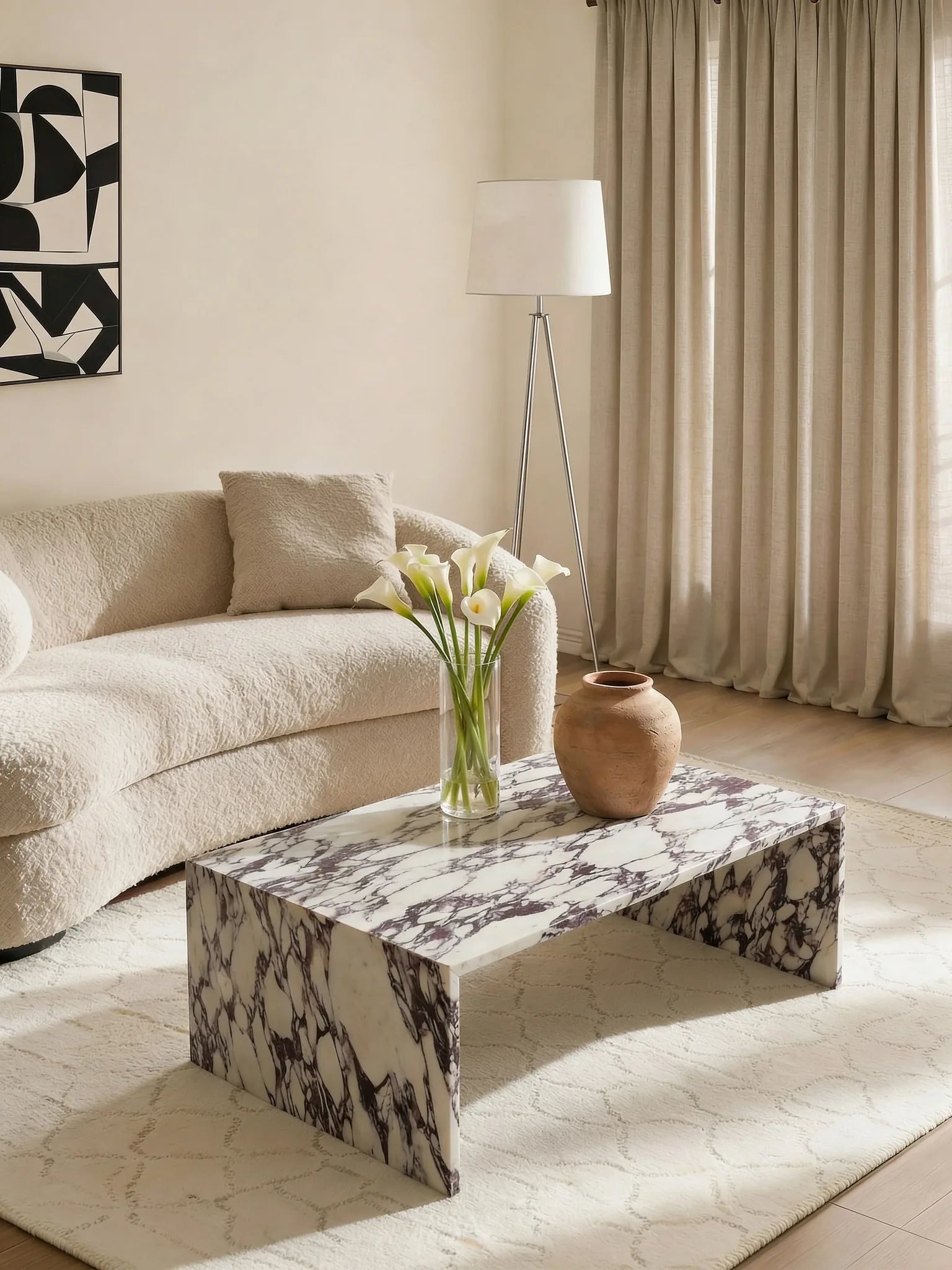 Marino Calacatta marble coffee table