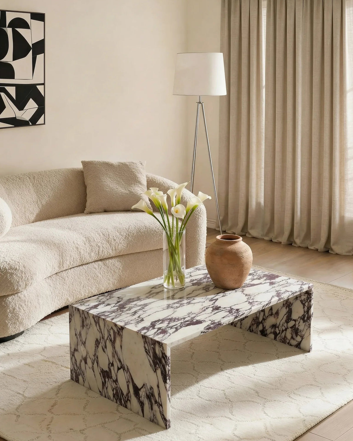 Marino Calacatta marble coffee table