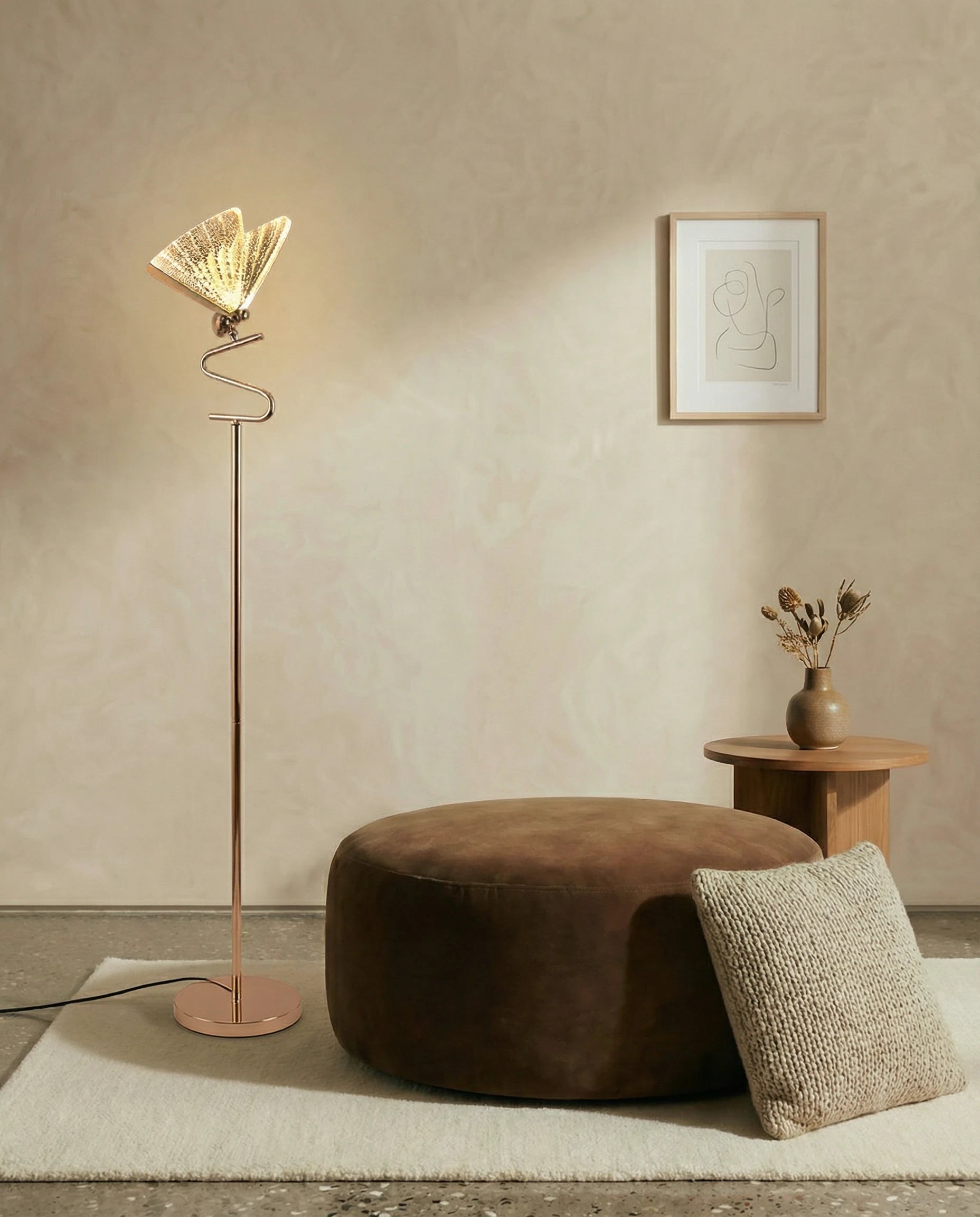 Mariposa Golden Butterfly Floor Lamp