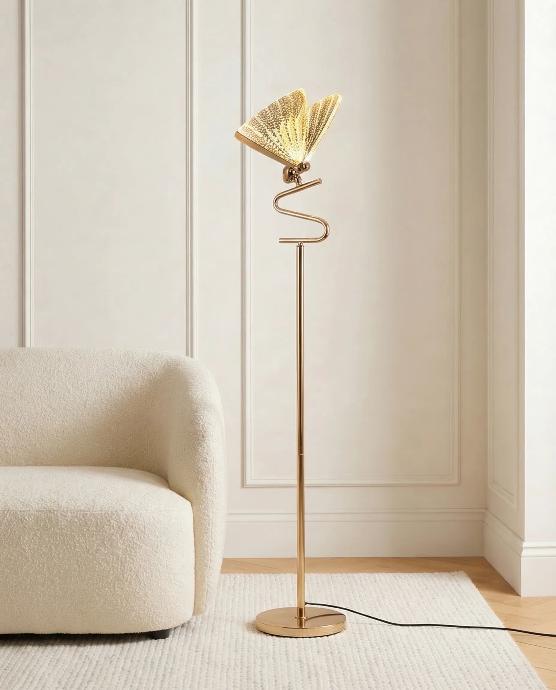 Mariposa Golden Butterfly Floor Lamp