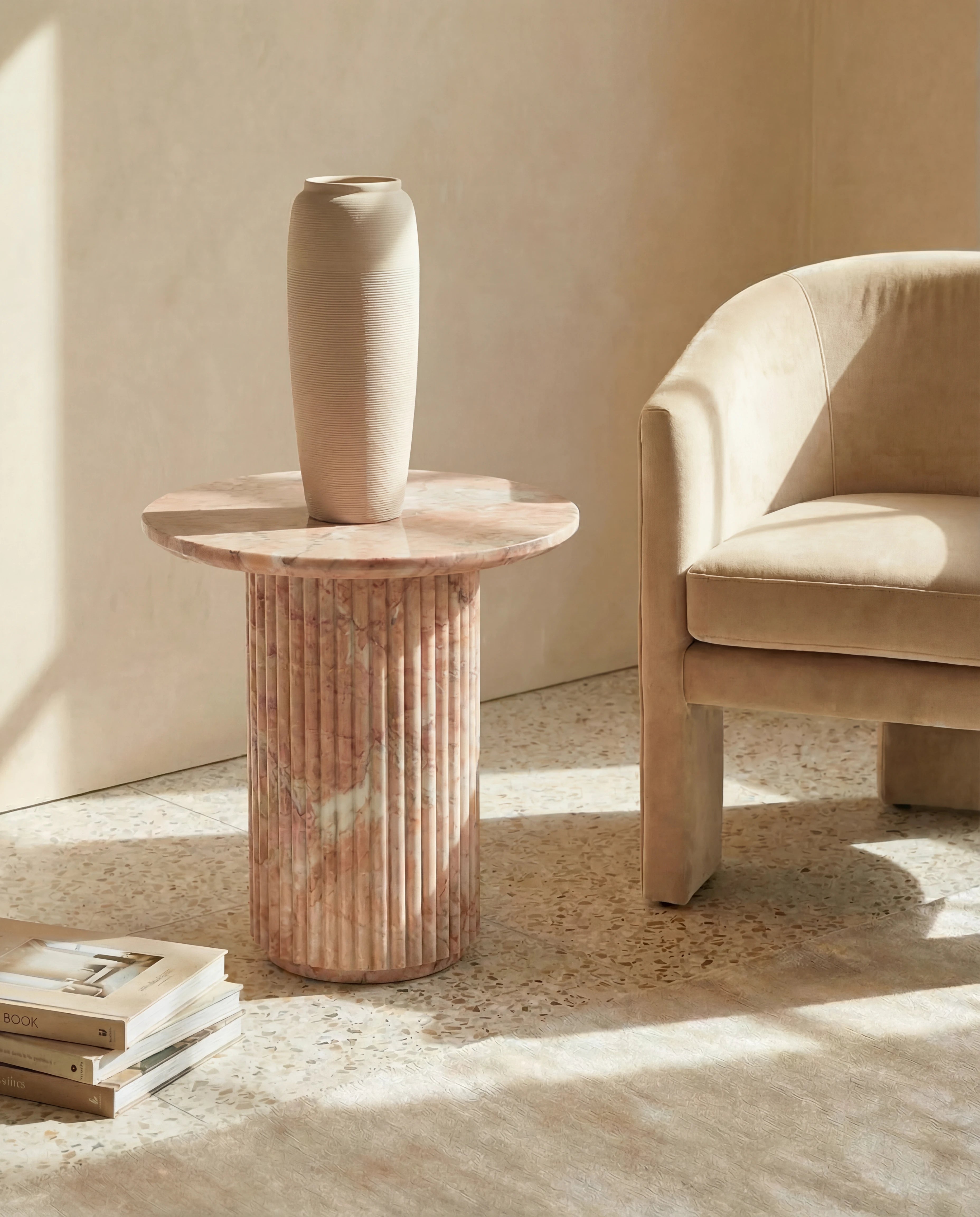Melina Large Plum Ceramic Floor Vase
