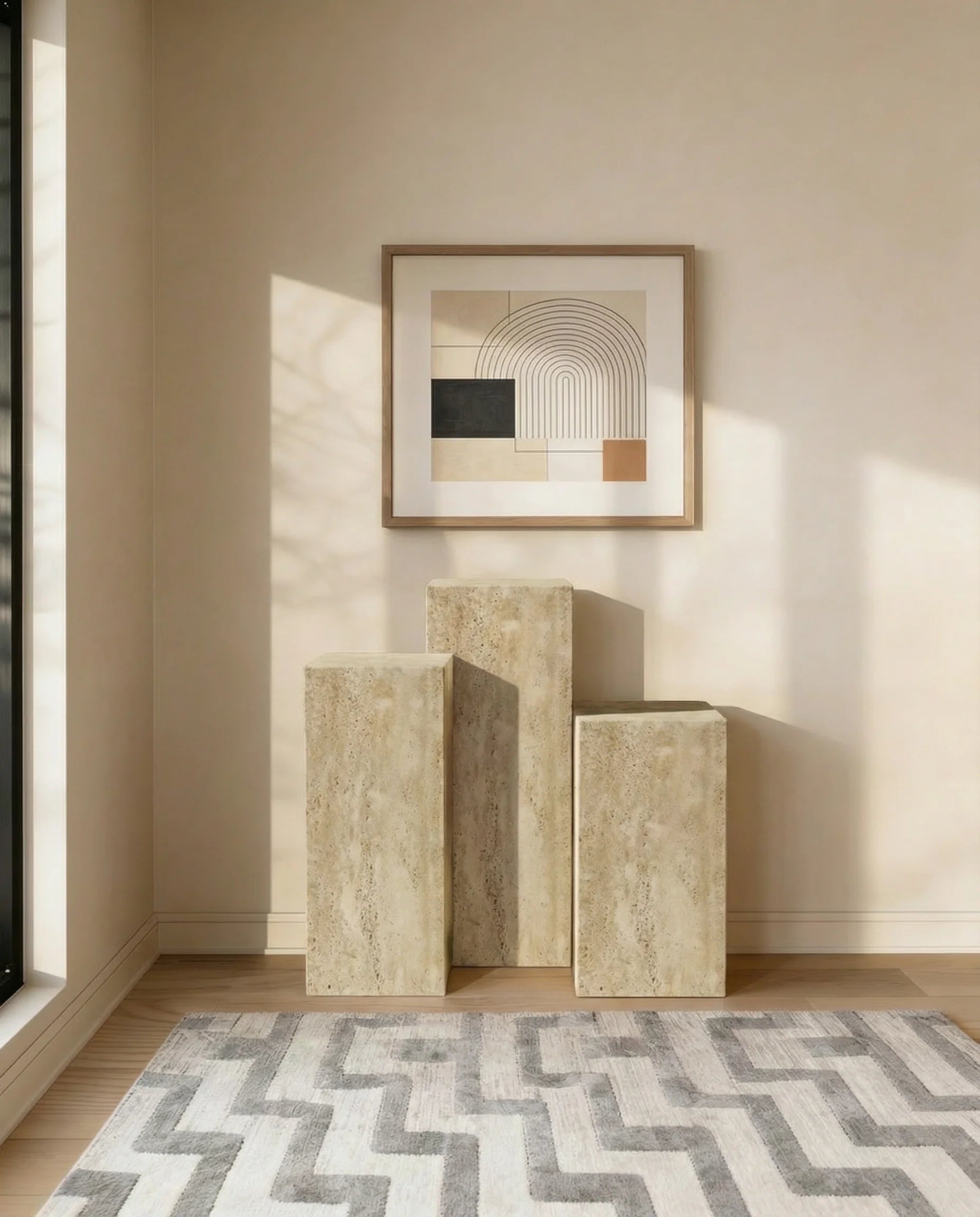 Milan Travertine Stone Plinths