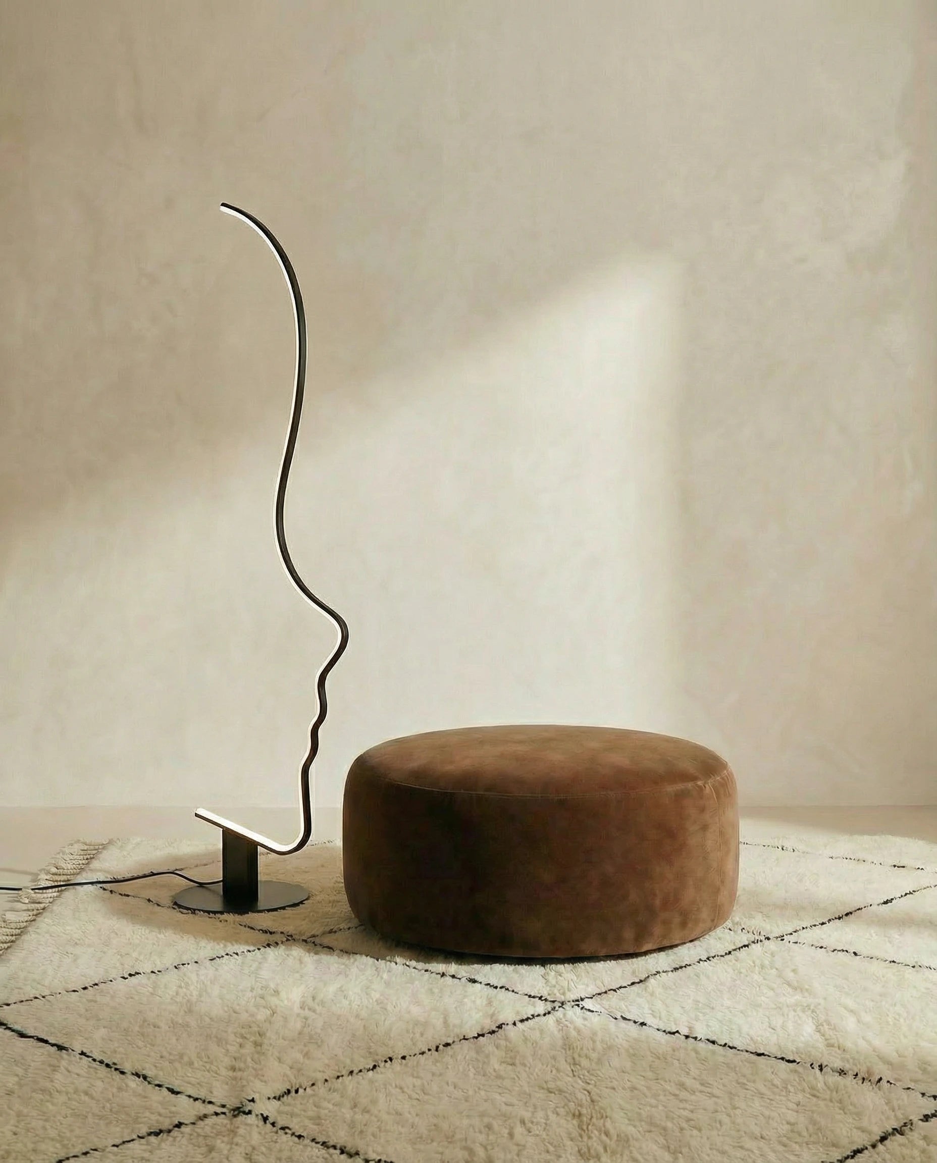 Minimalist Face Shape Metal Floor Lamp