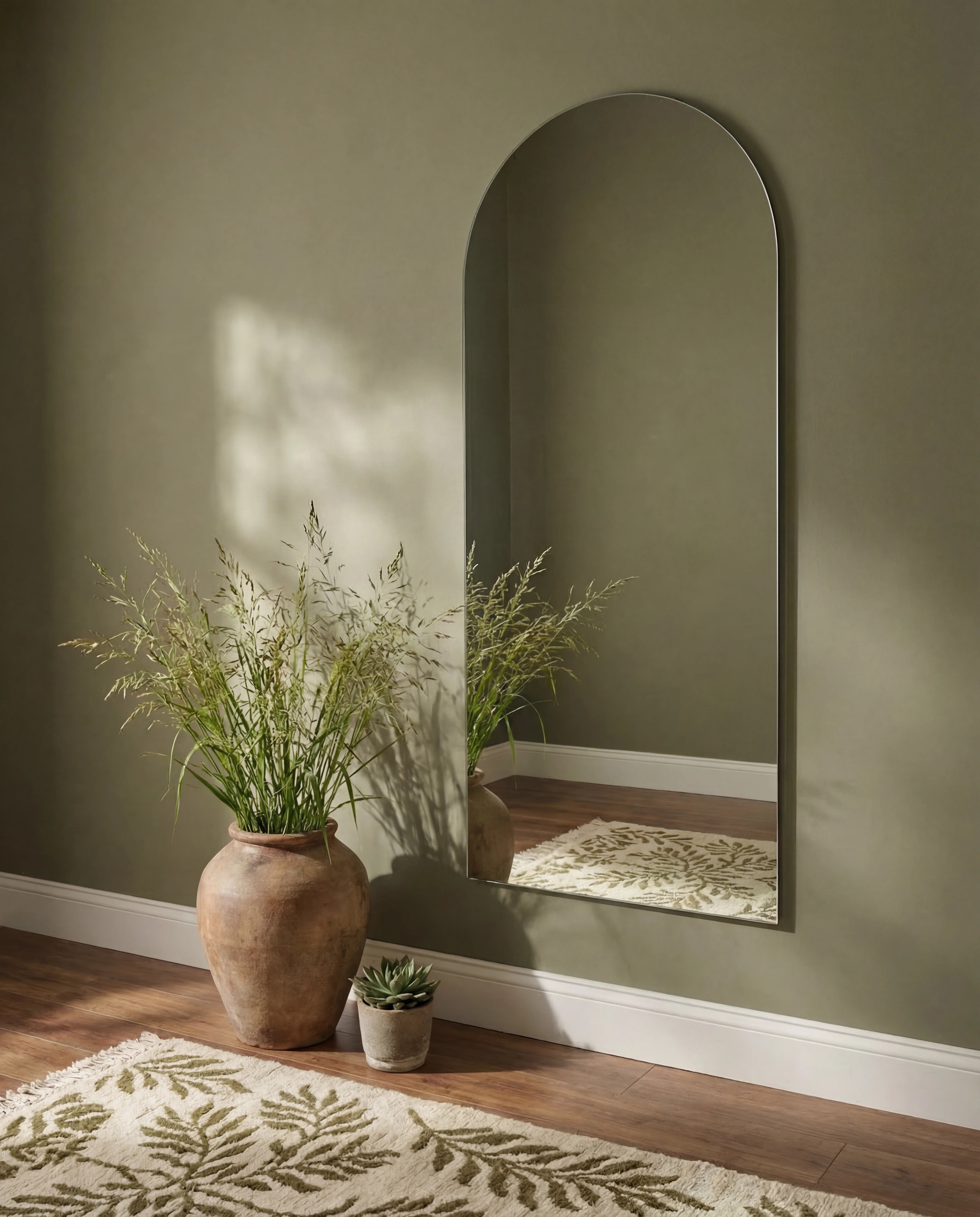 Naomi LED Frameless Arched Wall Mirror