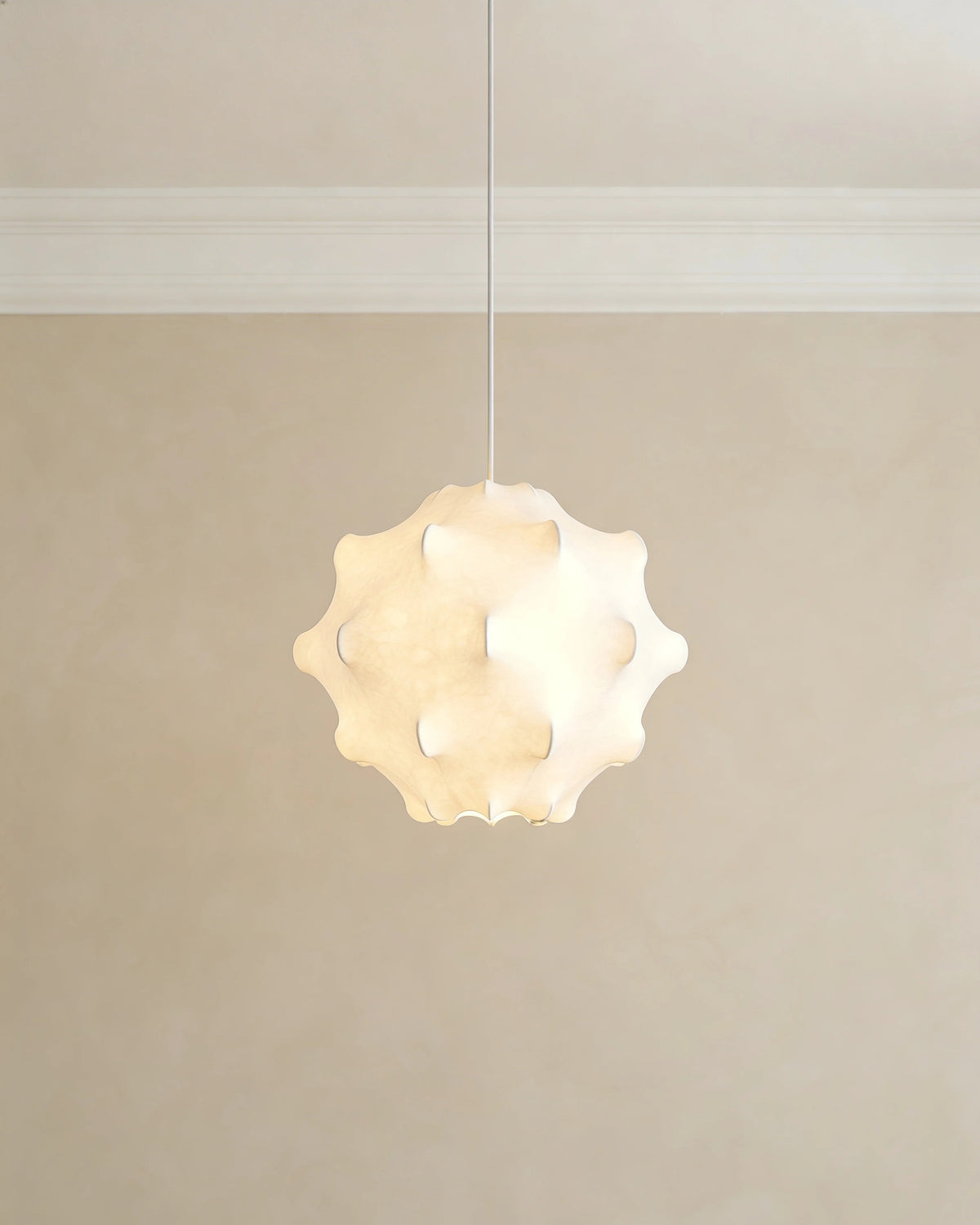 Cocoon bubble silk pendant light