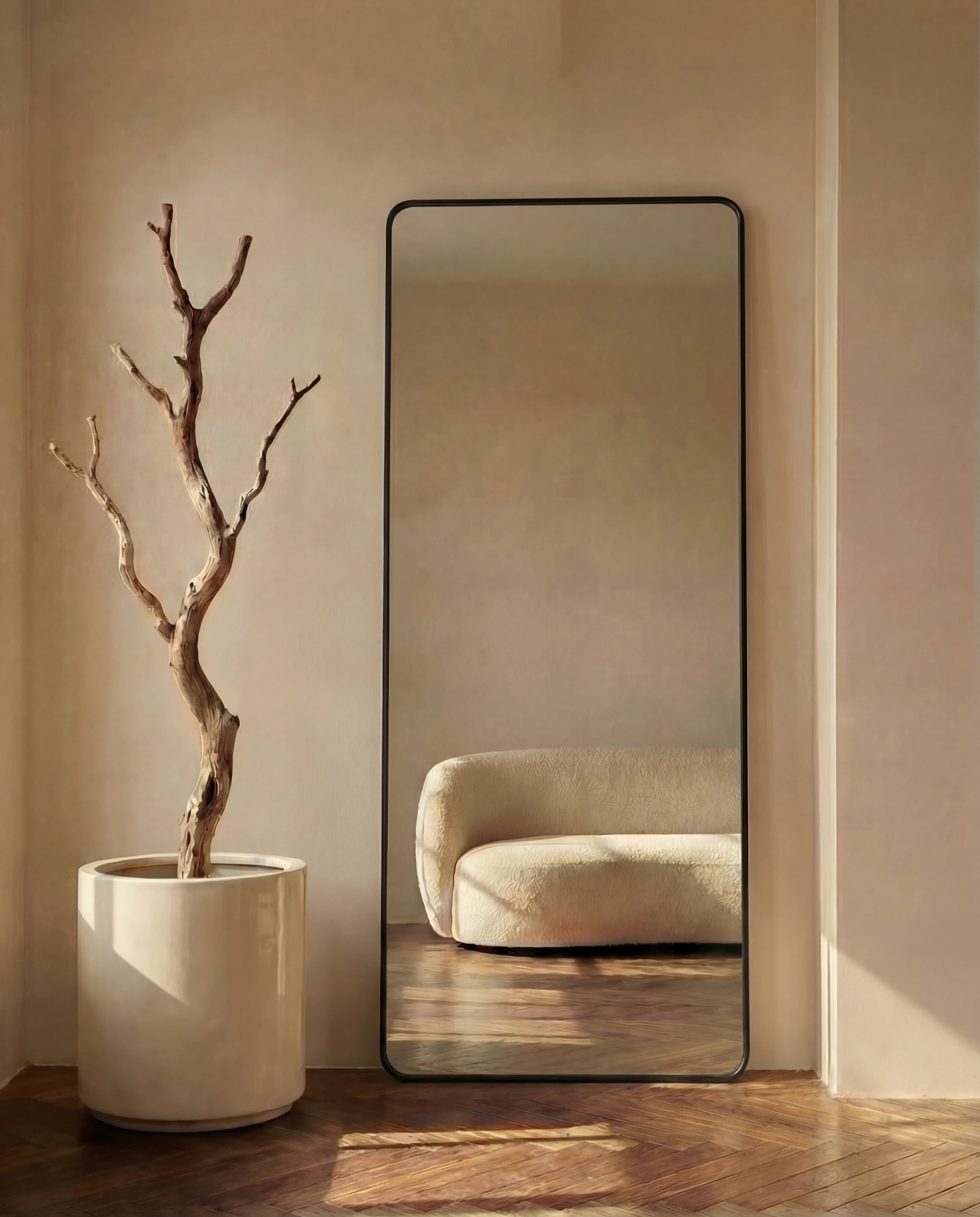 Nyla Full Length Rounded Rectangular Mirror