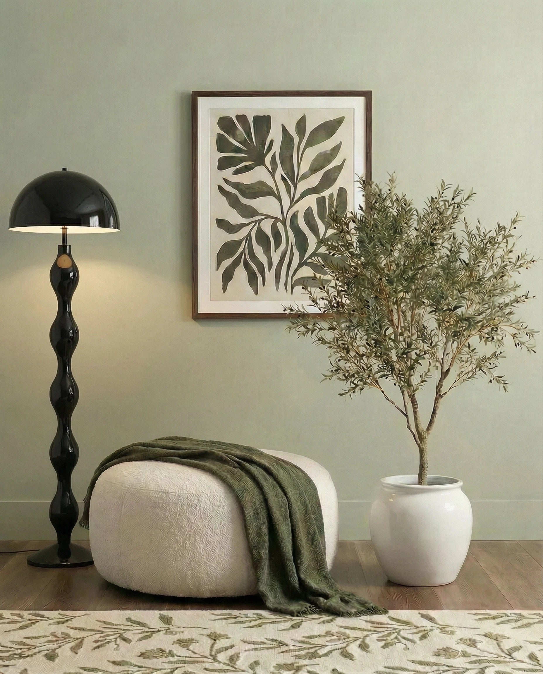 Obel Black Contemporary Floor Lamp