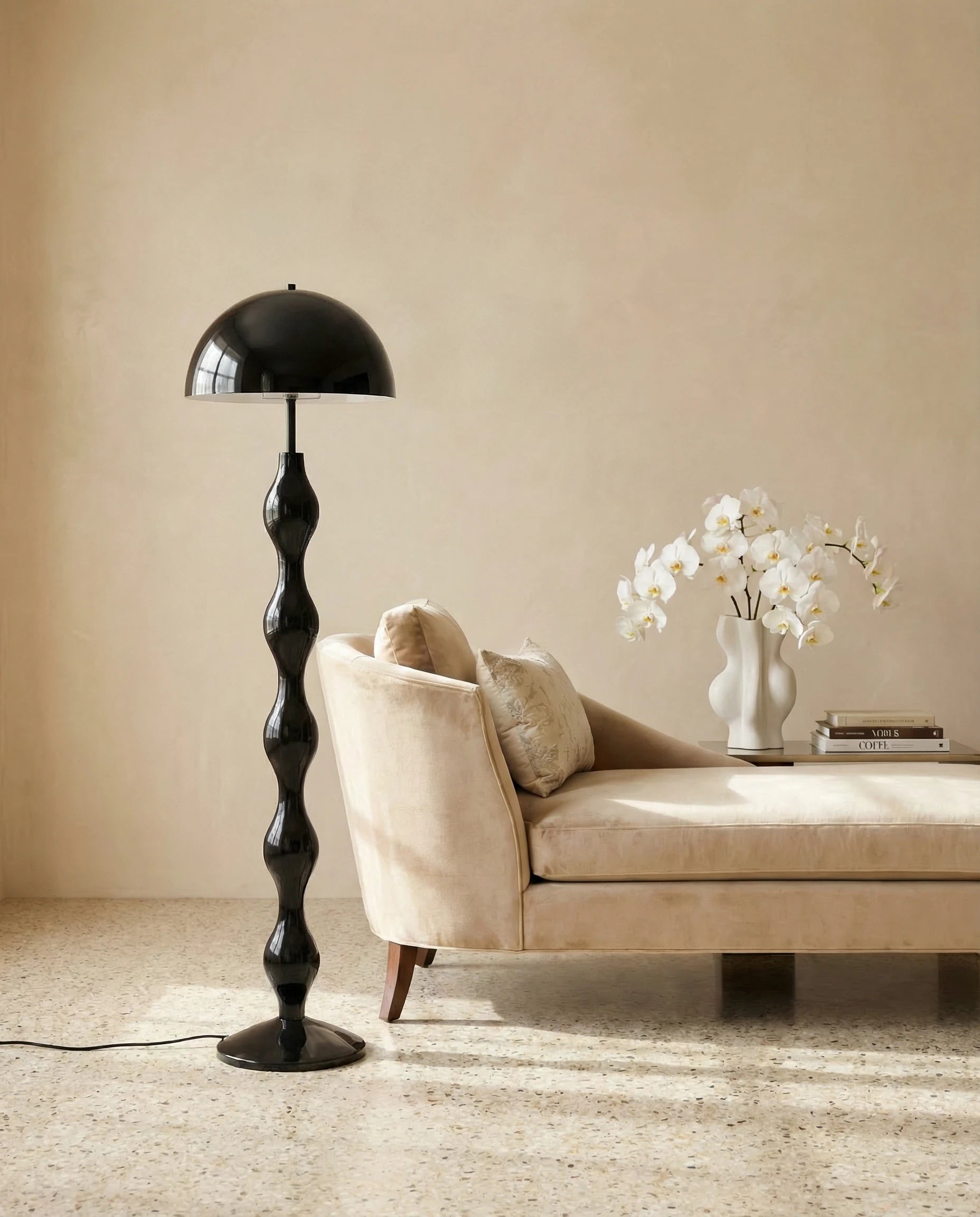 Obel Black Contemporary Floor Lamp