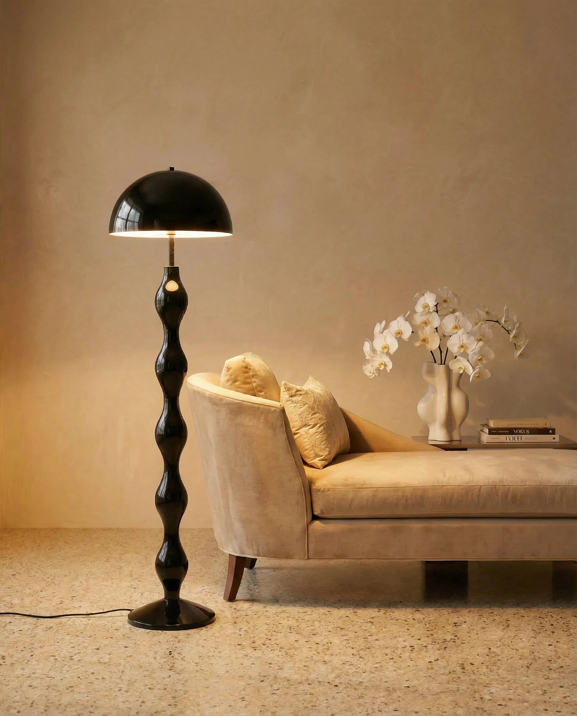 Obel Black Contemporary Floor Lamp