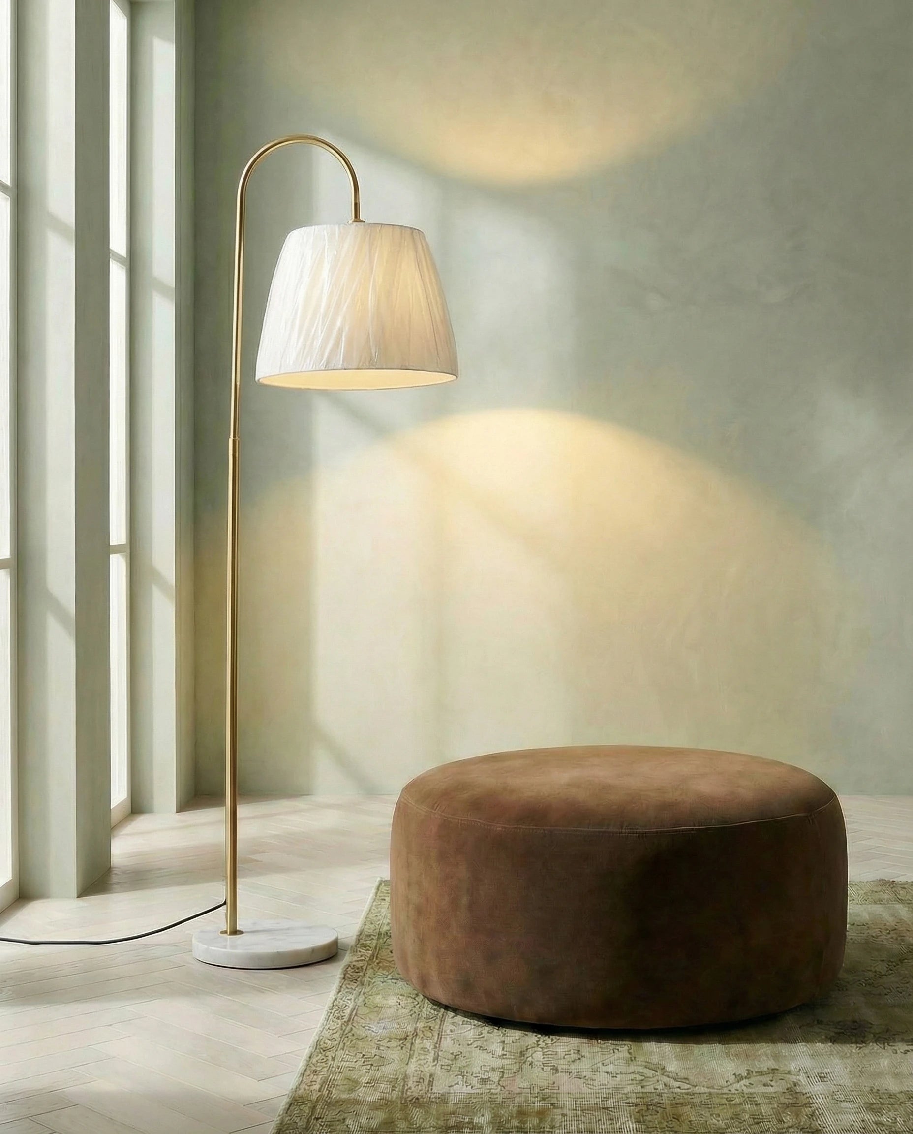 Olivia Retro Glossy Arch Floor Lamp