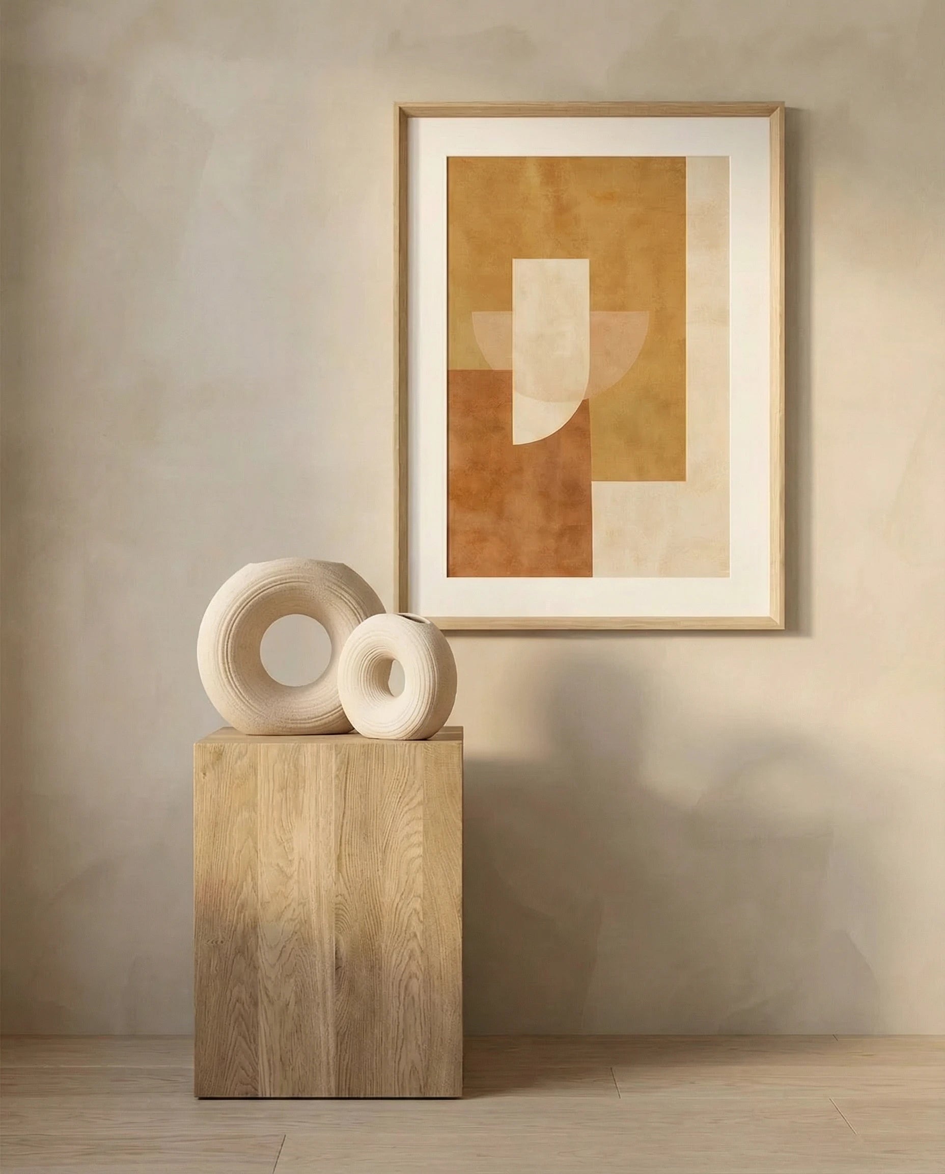 Oren Decorative Donut Shaped Ceramic Vase
