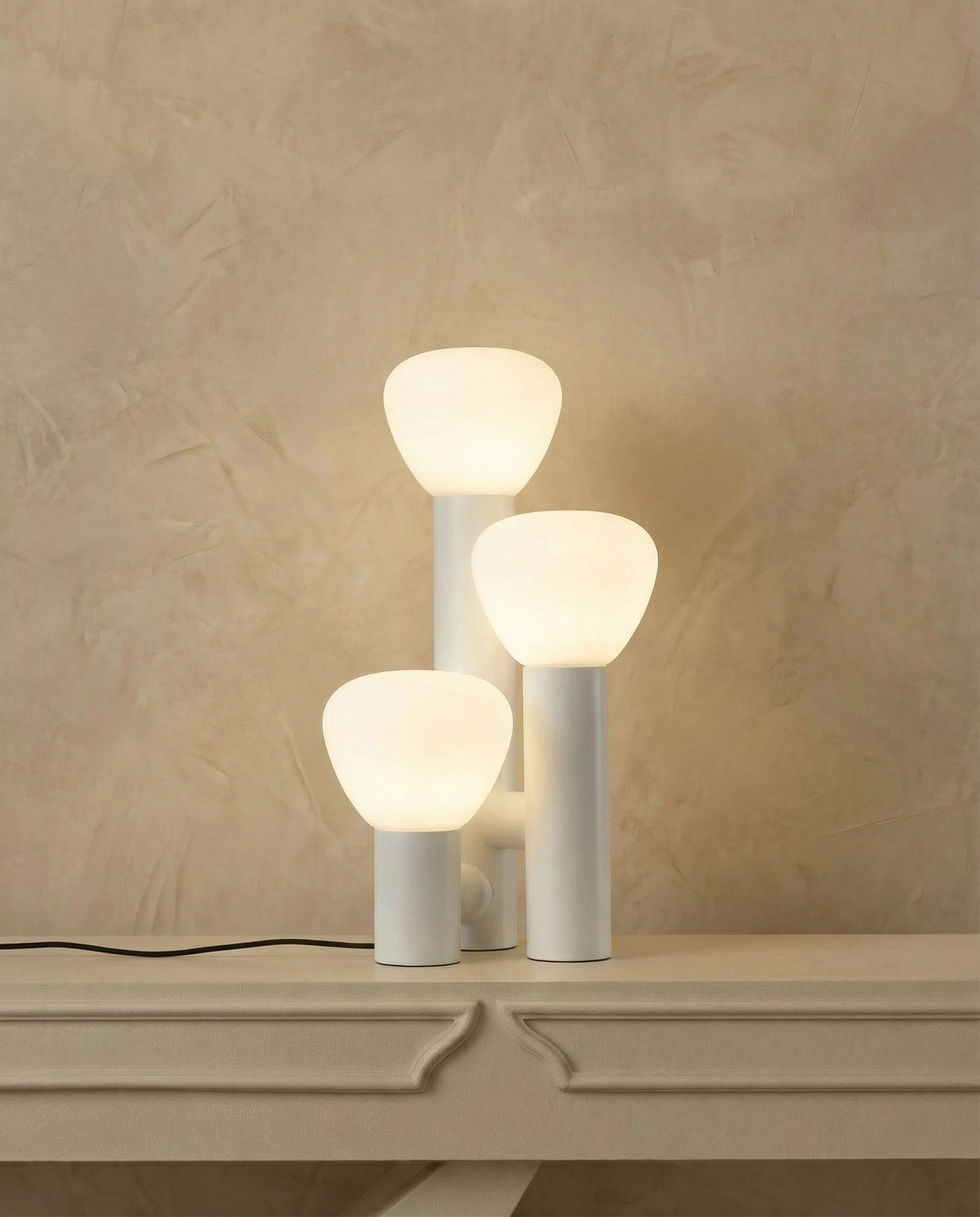 Parc White Trio Glow Table Lamp