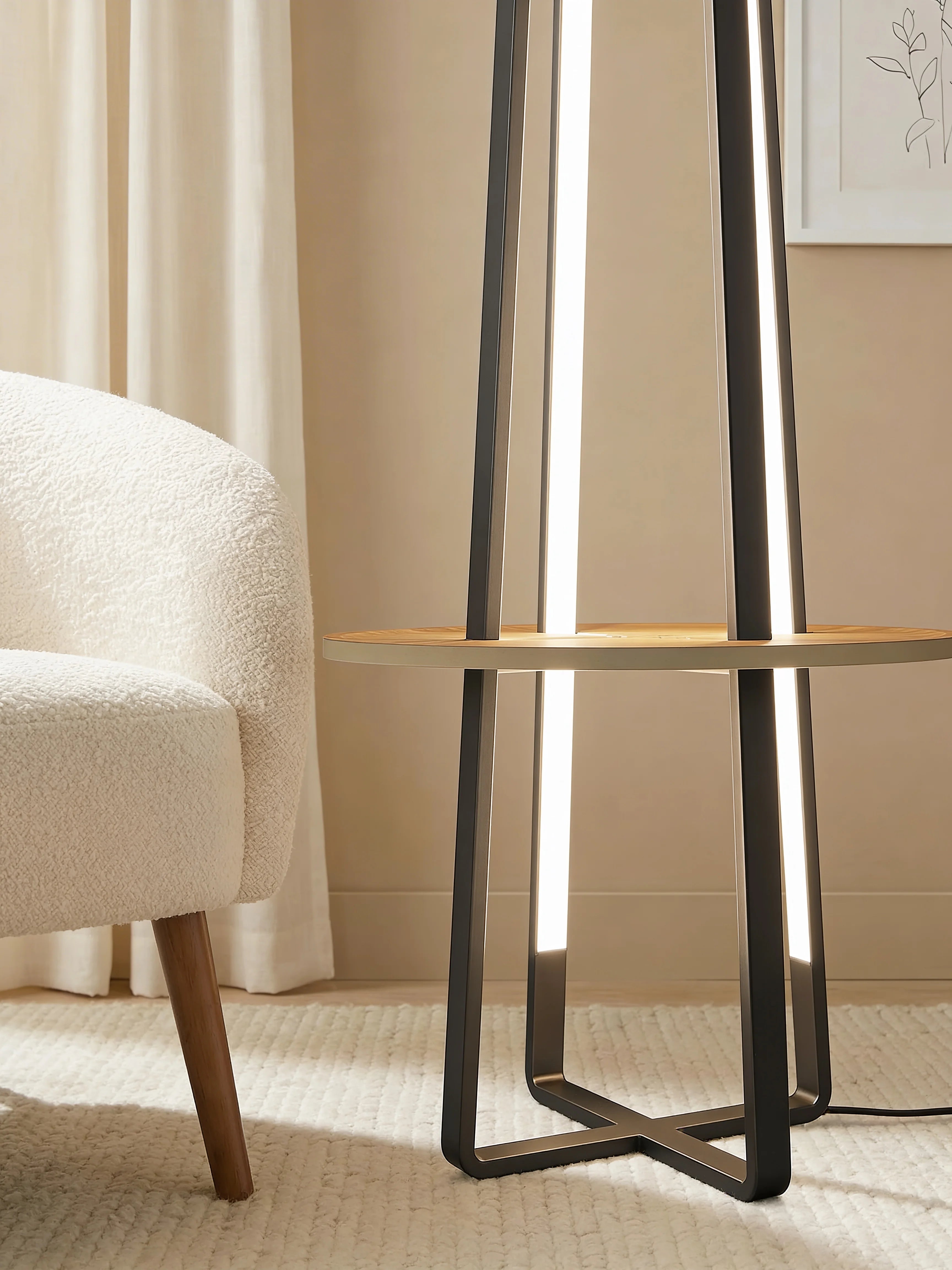 Rachel Modern Black Geometric Table Lamp