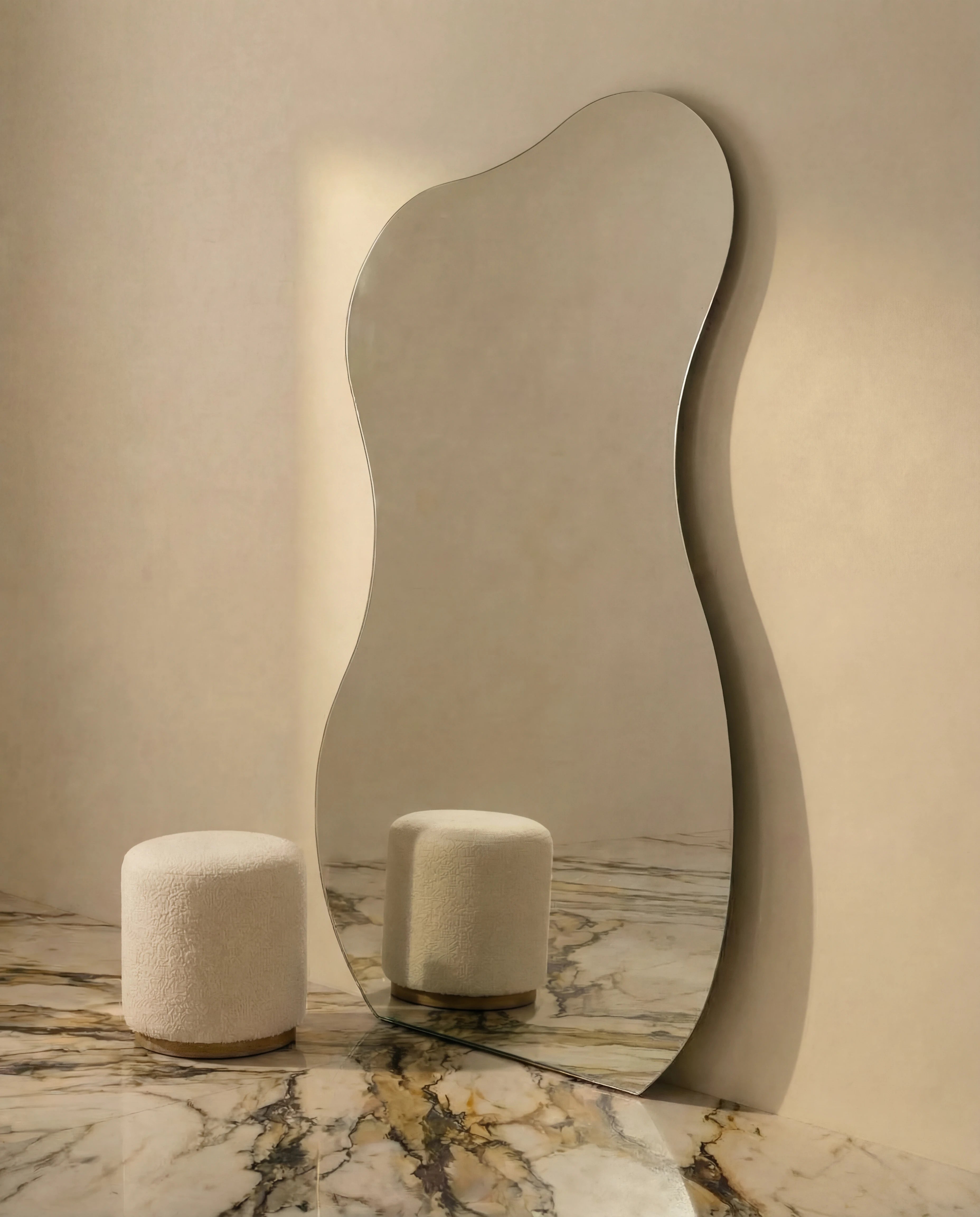 Ralph Squiggly Frameless Standing Mirror