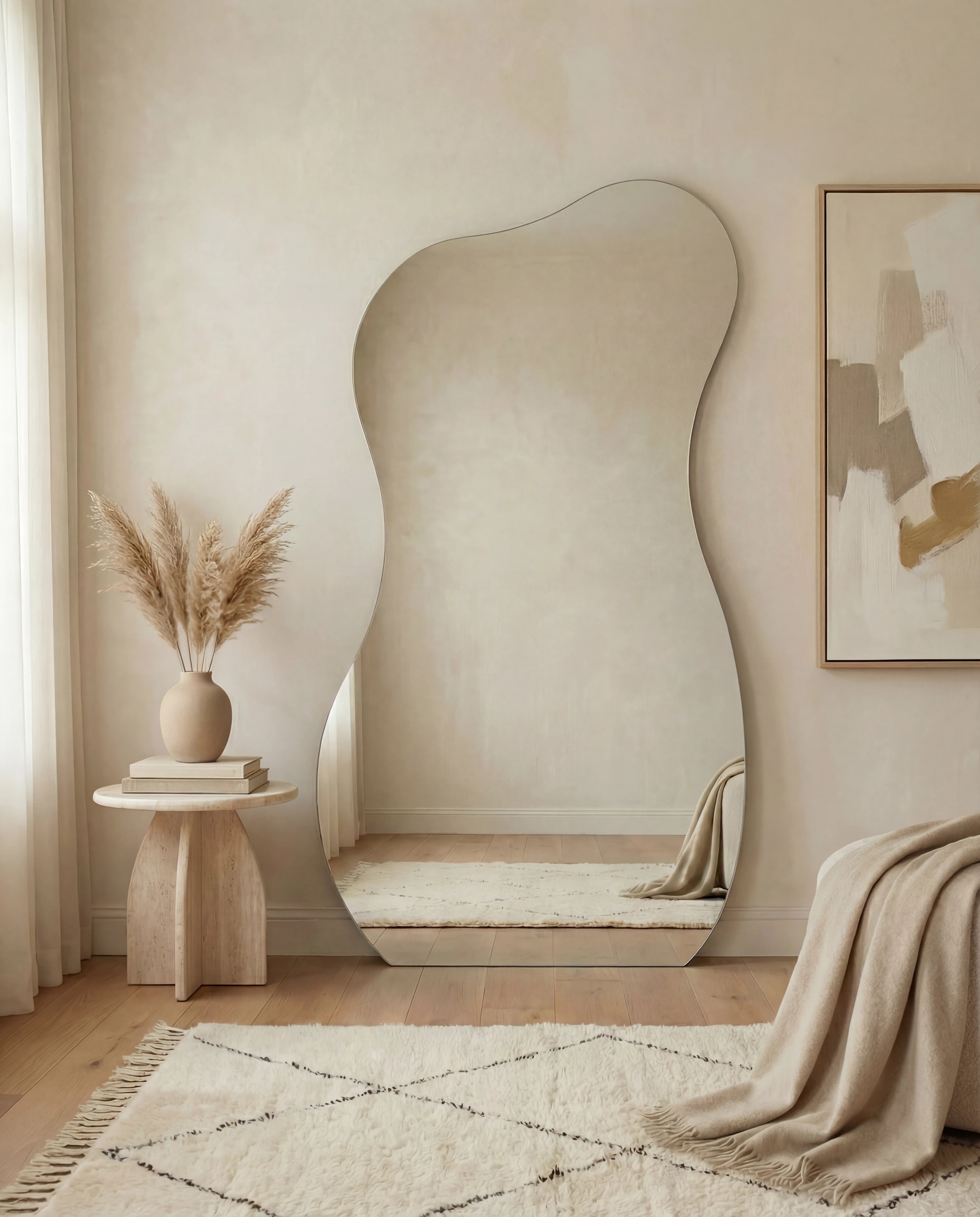 Ralph Squiggly Frameless Standing Mirror