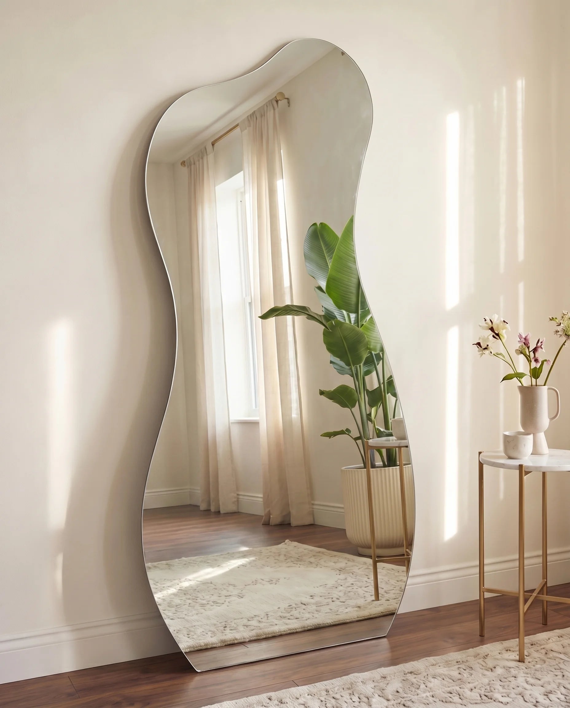 Ralph Squiggly Frameless Standing Mirror