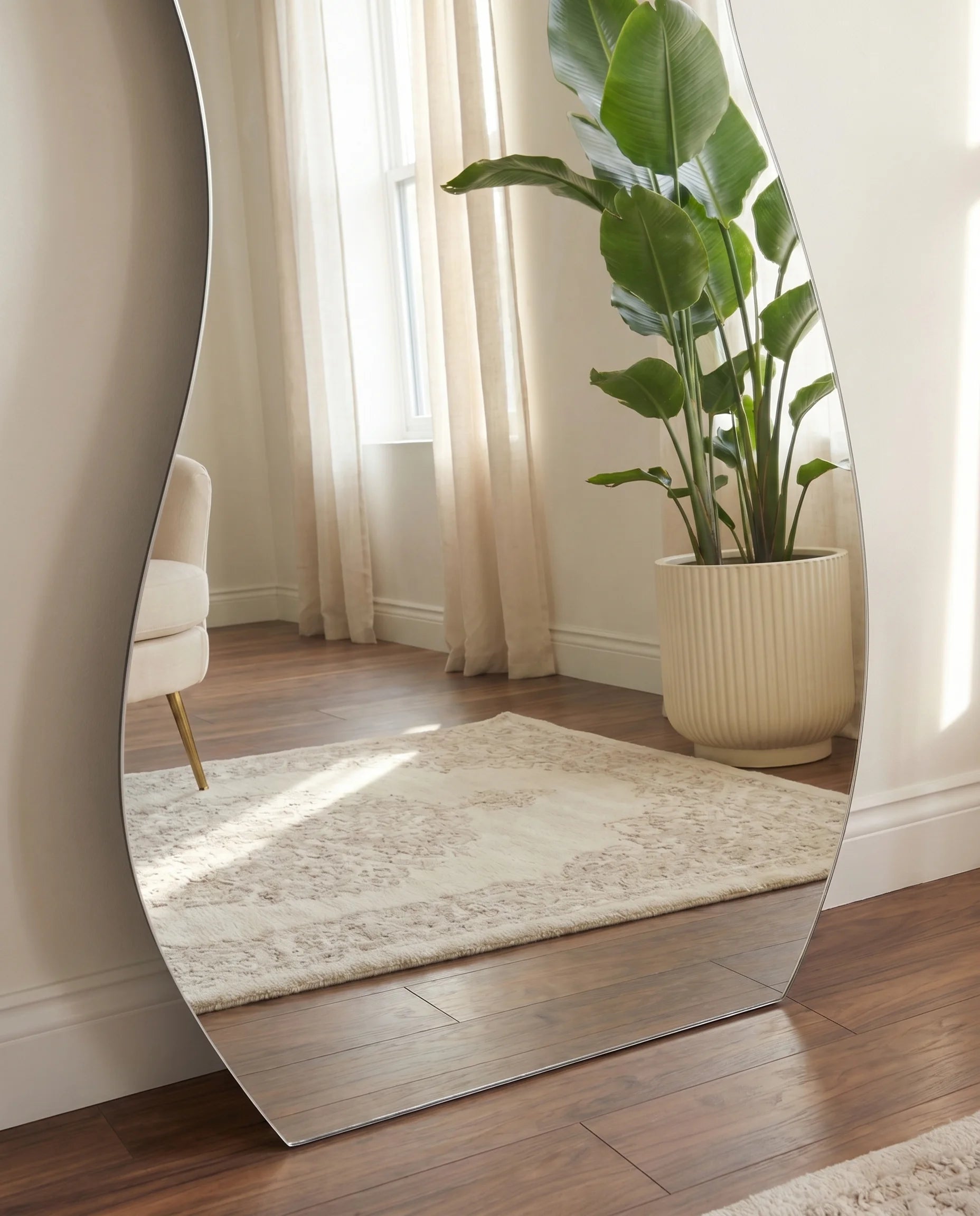 Ralph Squiggly Frameless Standing Mirror