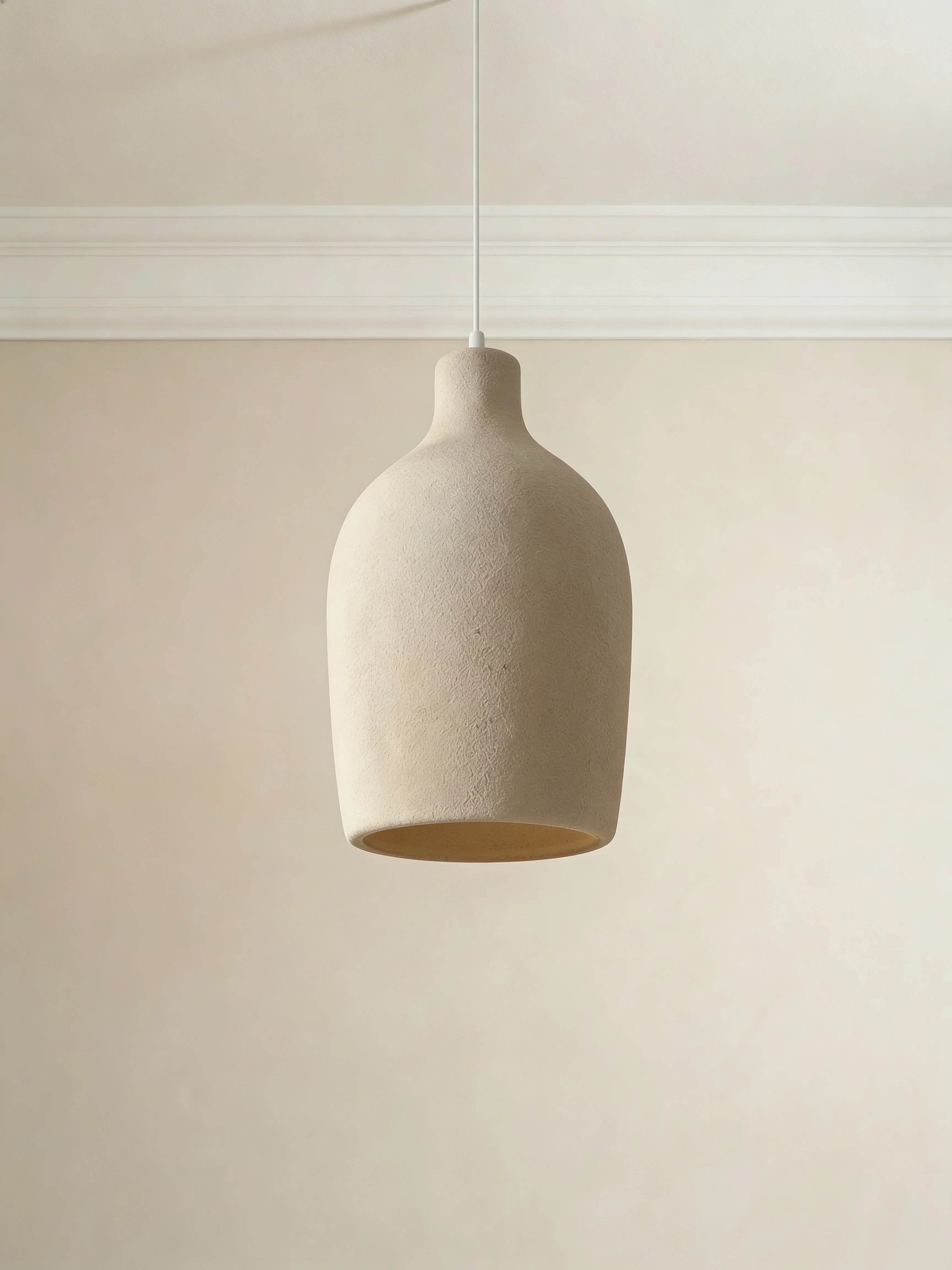 Reiko Japanese Dome Textured Ceramic Ceiling Lamp