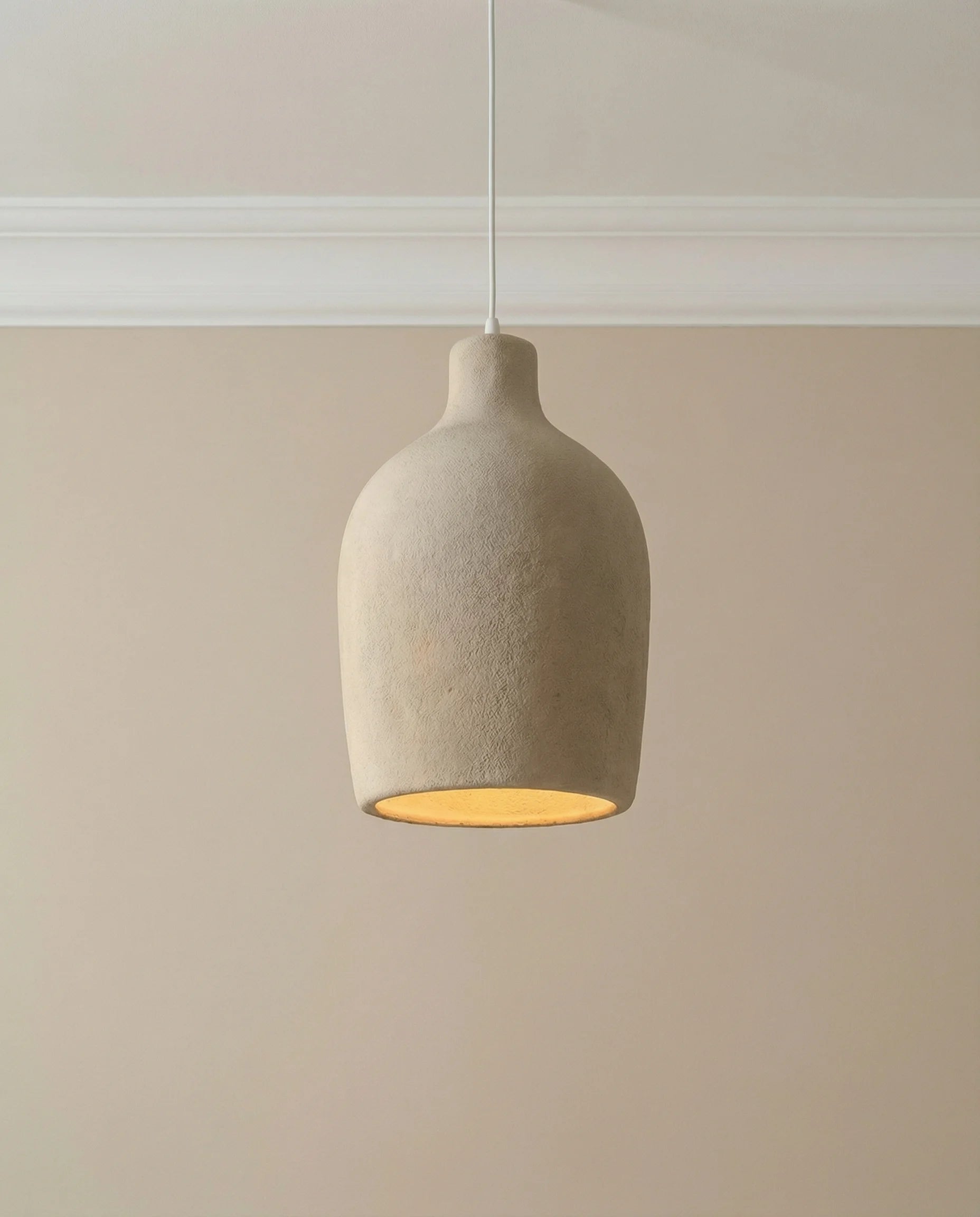 Reiko Japanese Dome Textured Ceramic Ceiling Lamp