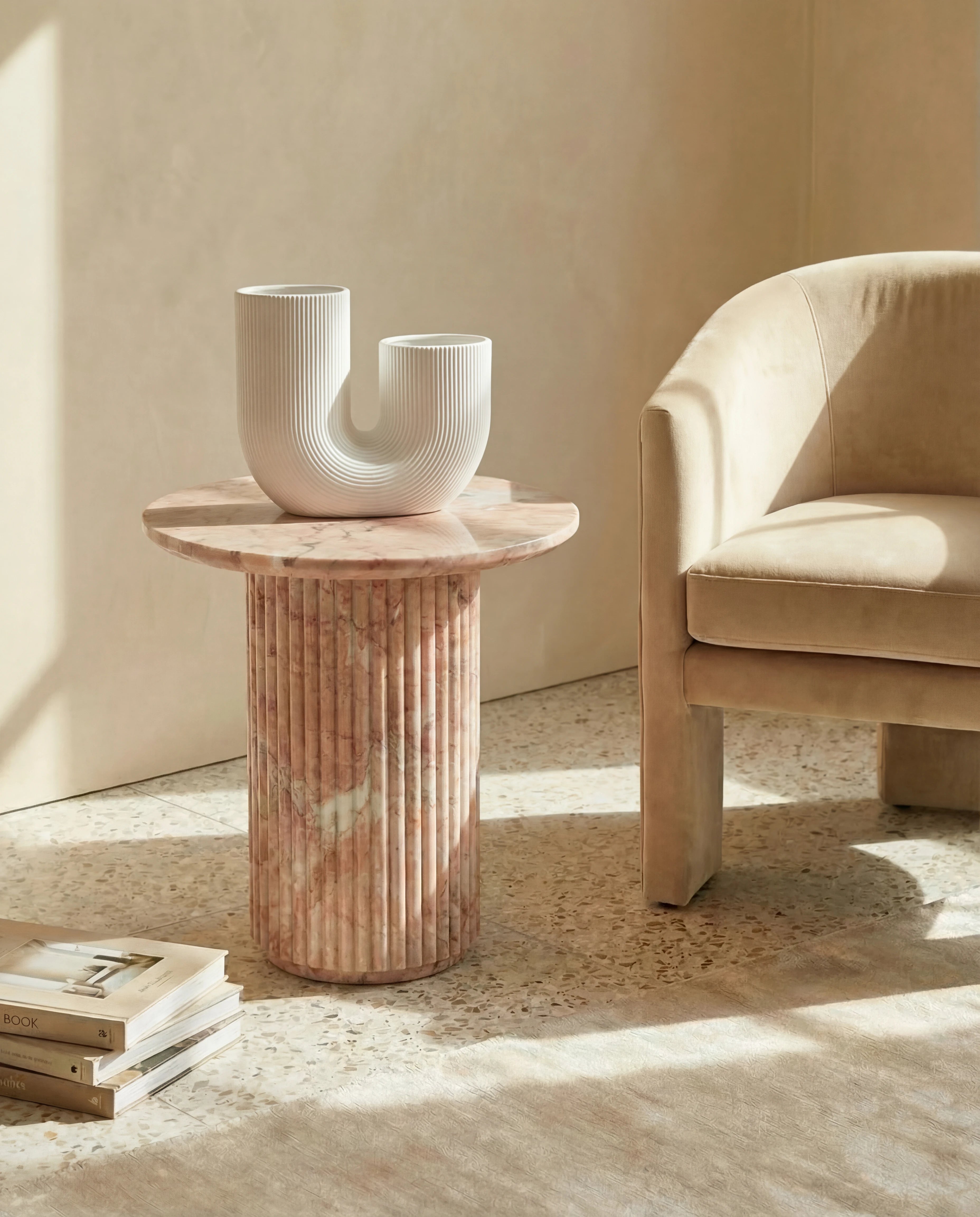 Remi Modern U-Shaped Ceramic Vase