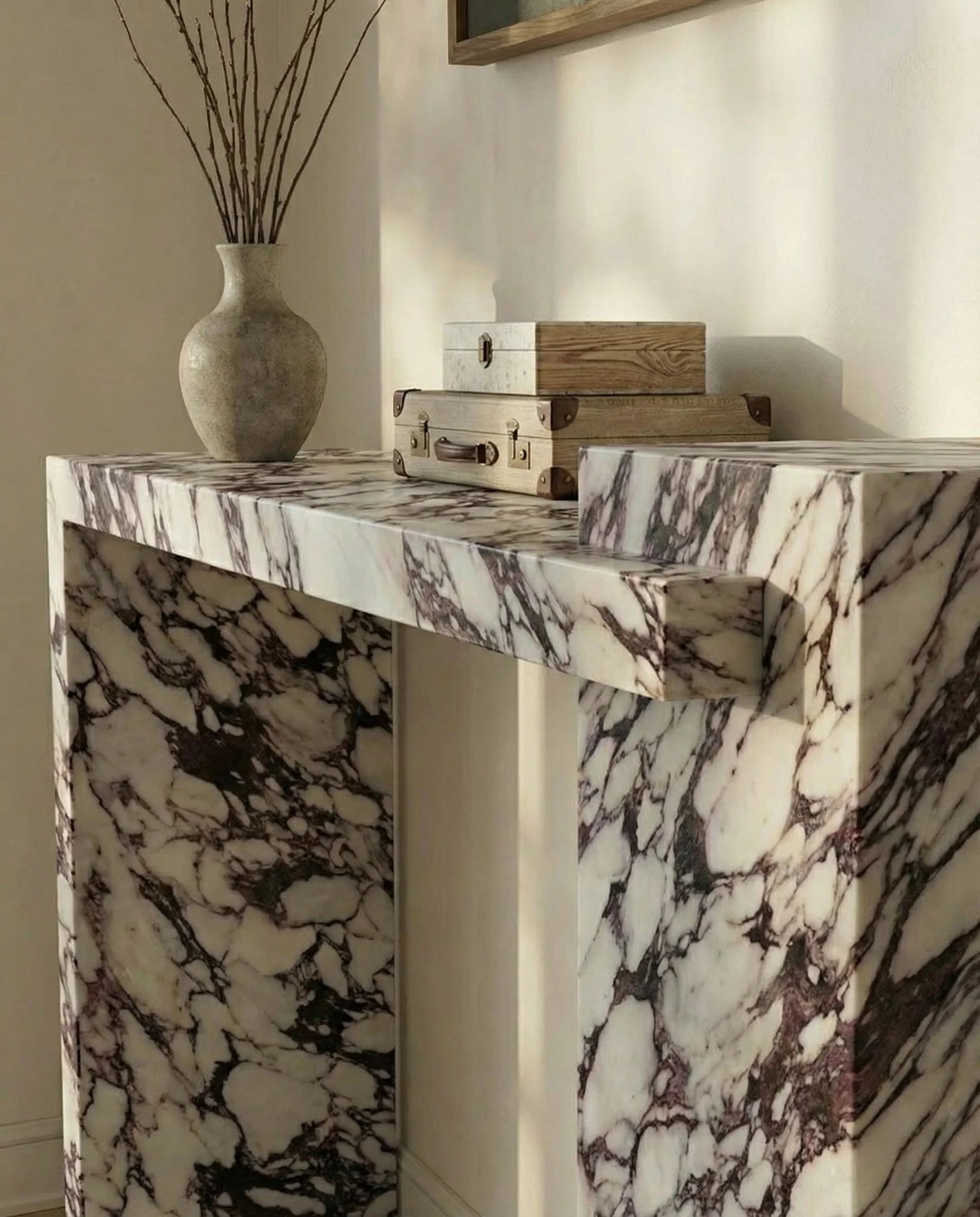 Renzo Calacatta Viola Console Table
