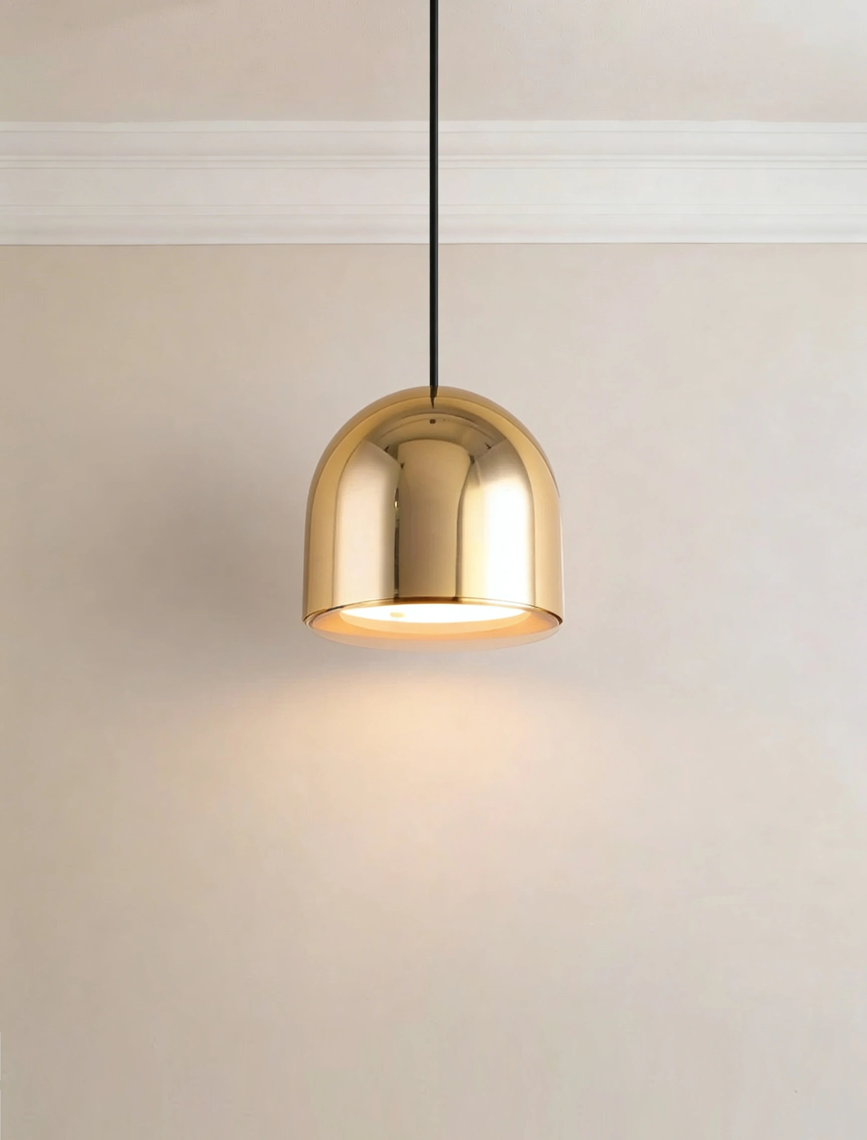 Rome Midcentury Gold Pendant Lamp